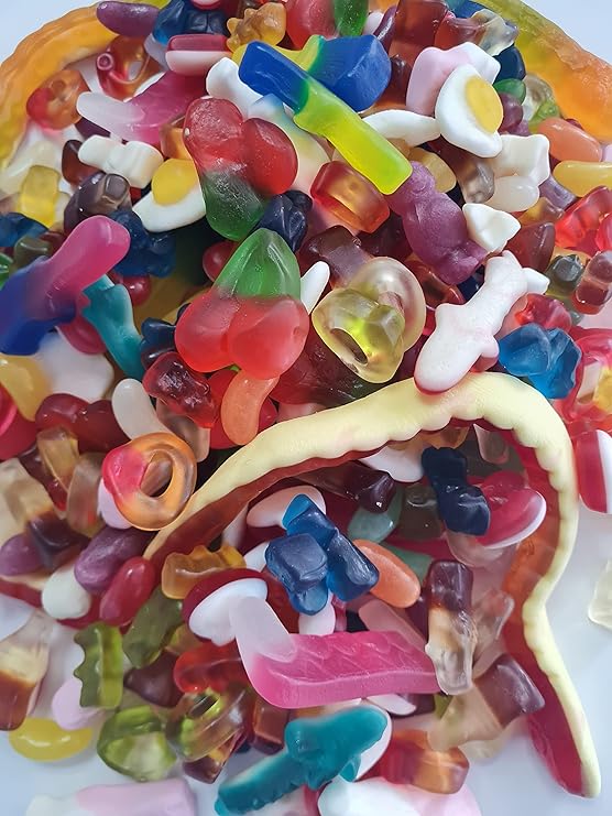 1kg Jelly Sweets Pick and mix Gummy Fruity Retro Sweet Share Bag Sweets