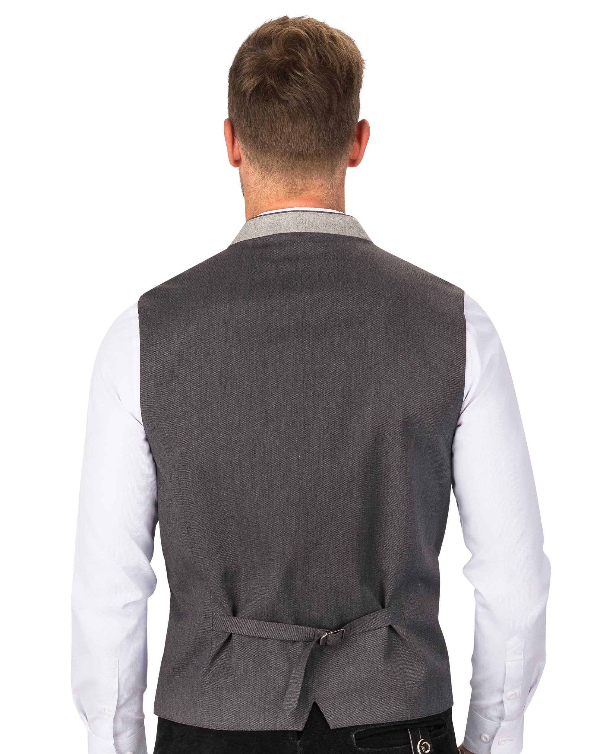 Trachtenweste Light Silver – Robuste & hochwertige Trachtenweste für Herren, perfekt für das Oktoberfest – Optimale Passform