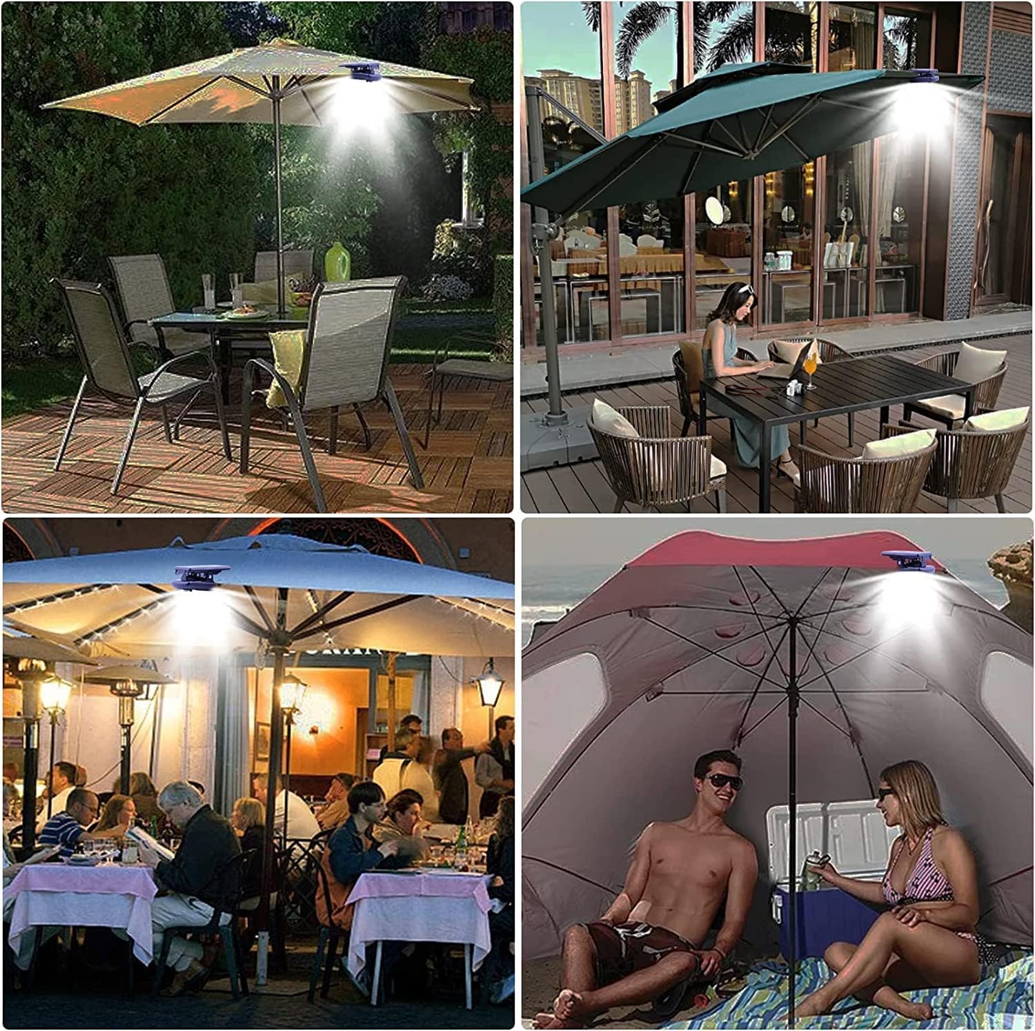 YJFWAL 2 Pack Solar Lights Outdoor 40 LED 3 Modes Clip on Lights with Solar Motion Sensor, IP65 Waterproof for Backyard, Garage, Deck, Garden Fence