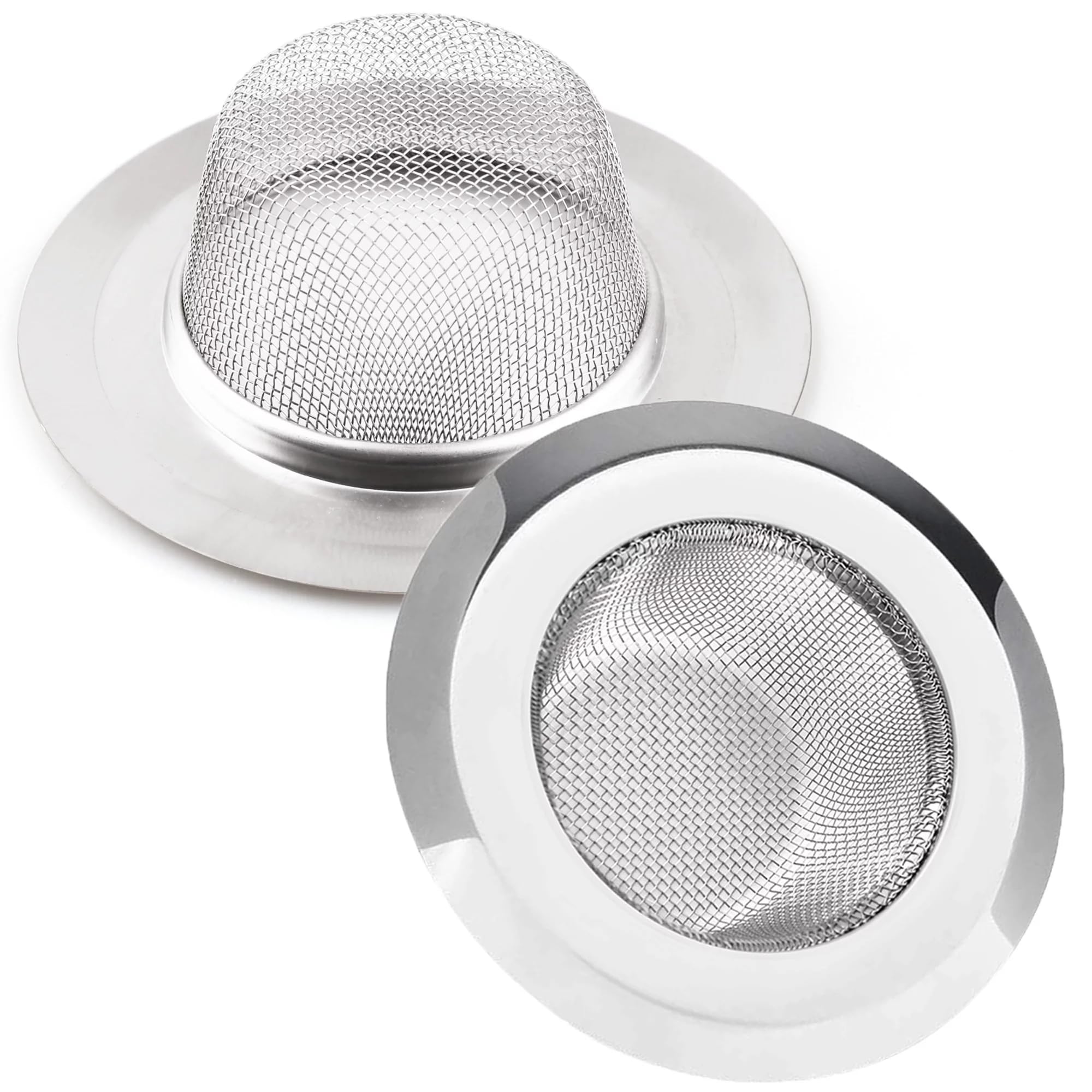 Kesi Kitchen Sink 2 pieces Strainer Heavy-Duty Stainless-Steel Drain Basin Basket Filter Stopper Drainer Jali,Drain Strainer Screen,Stainless Steel Sink Garbage Disposal Stopper Mesh Basket.(Pack of 2,Silver) (B0CXXRF739) Amazon Price History, Amazon Price Tracker