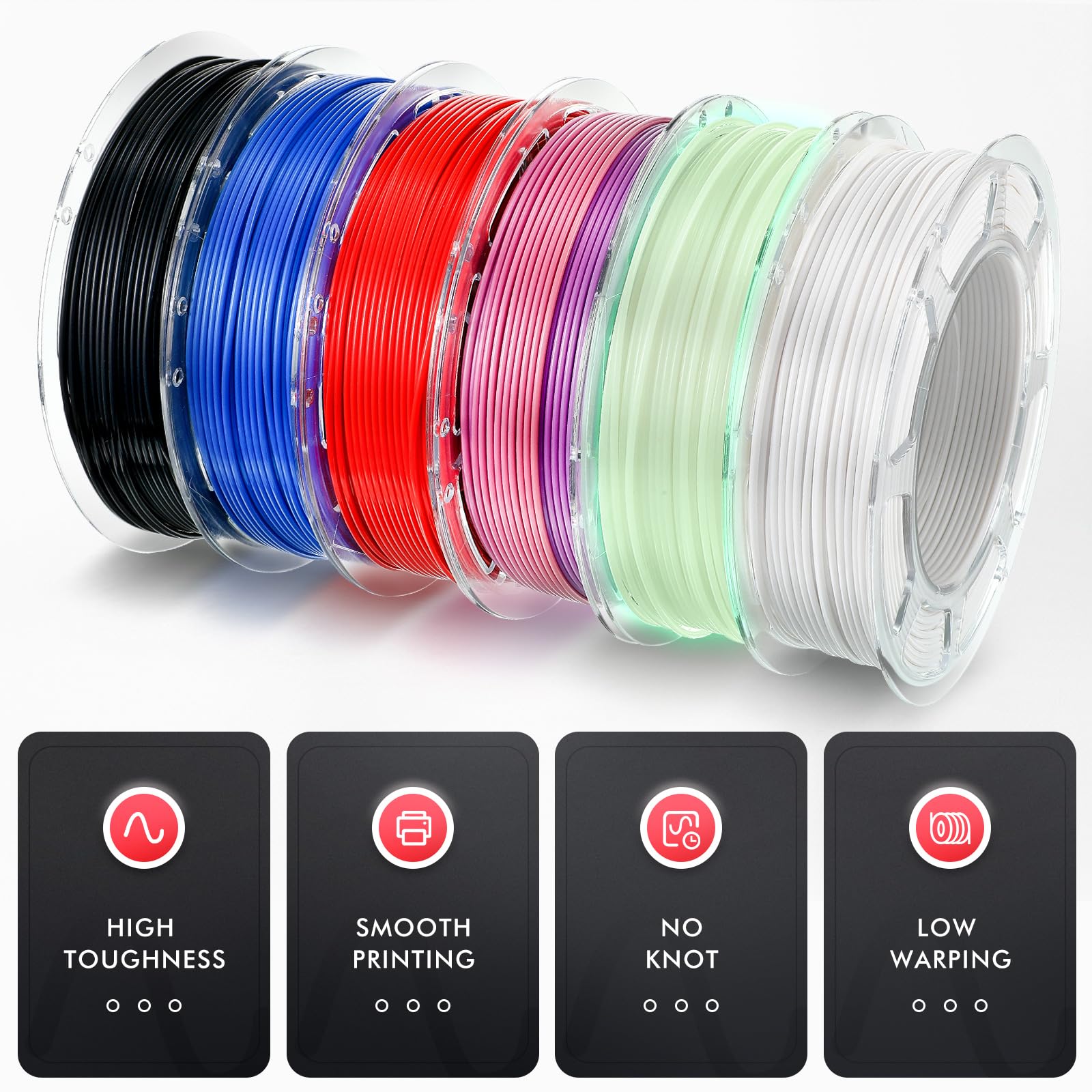 PLAフィラメント 6色セット Amazon.co.jp: Tondiamo PLA 3Dプリンターフィラメントセット 6色 1.75
