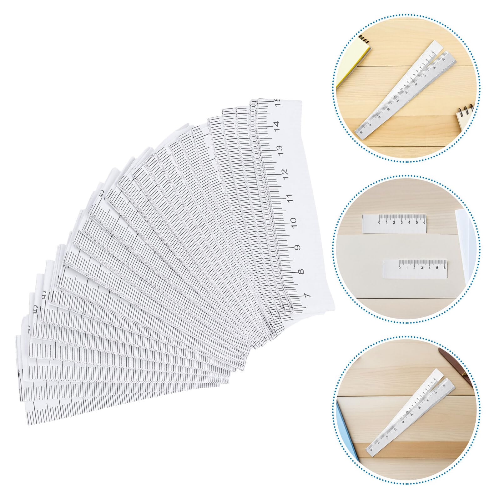 Cinta Métrica de Papel Flexible 1m, 150 Piezas, Blanco