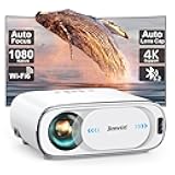 [AI Auto Focus/Auto Lens Cap] Outdoor-Projector-4K with WiFi 6 and Bluetooth: 1500 ANSI Portable Projector with Auto 6D Keystone & Zoom, Jimveo Native 1080P Movie Proyector 2026 Upgraded