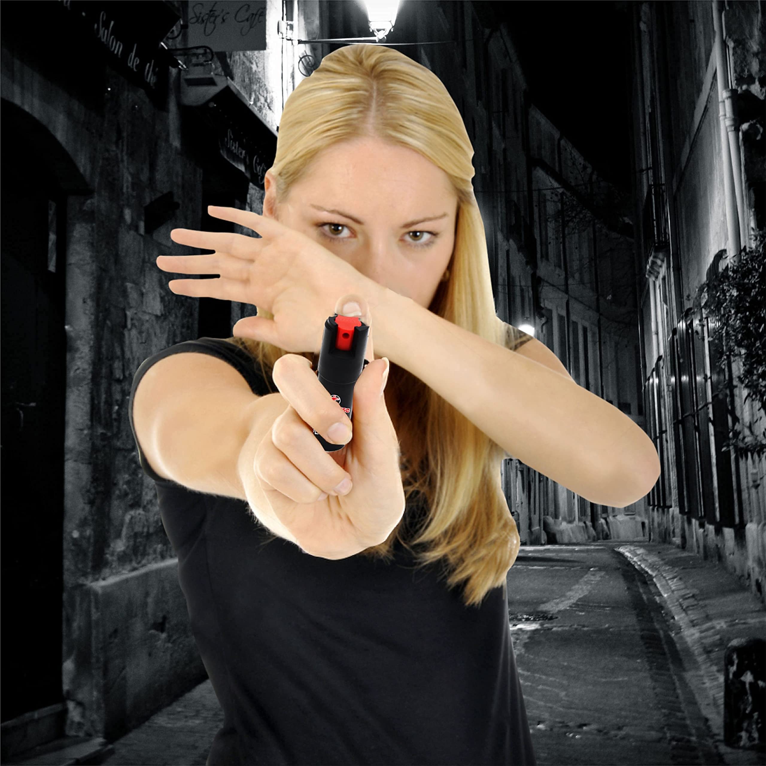 FIGHTSENSE Mini Stun Gun & Pepper Spray Combo Pack for Self Defense