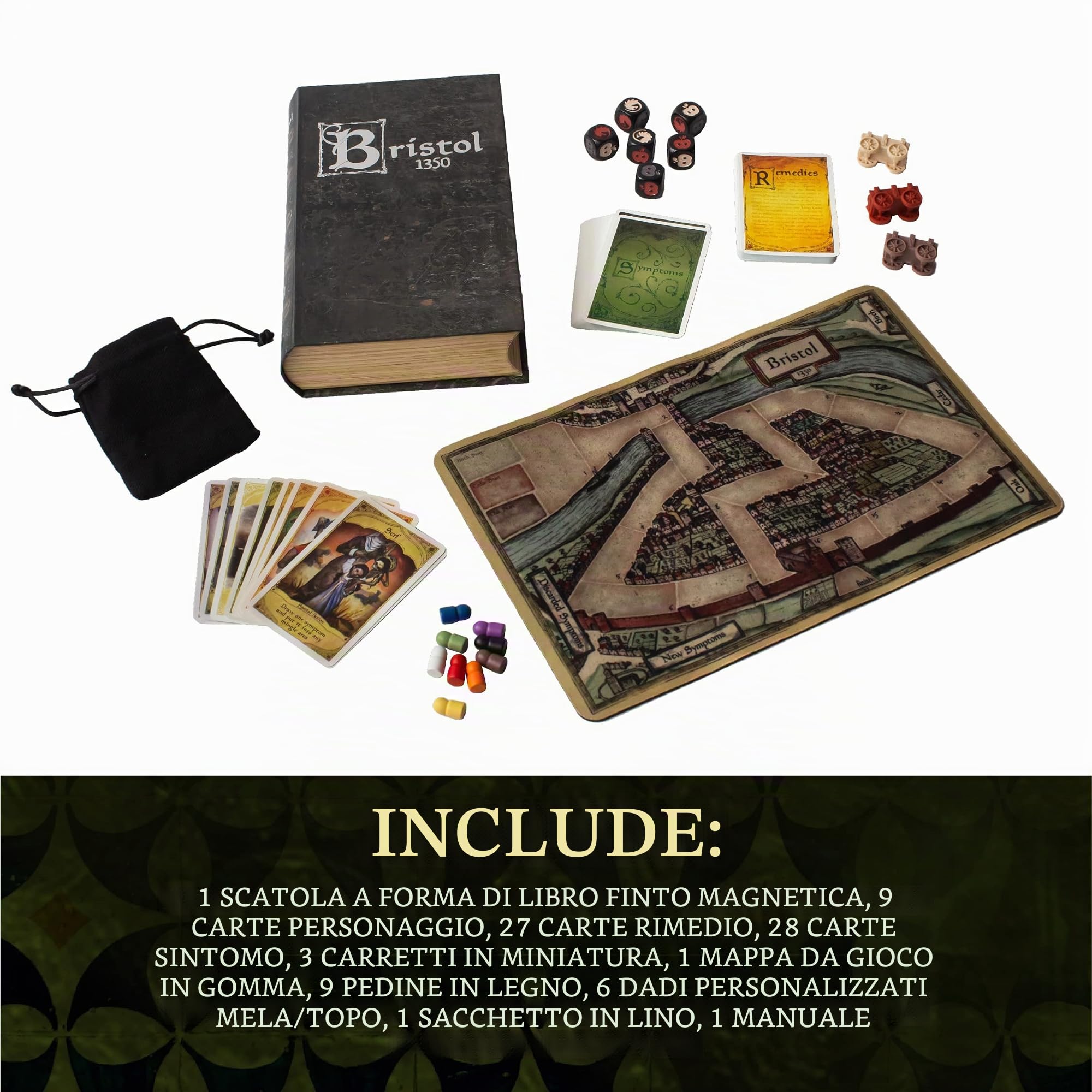 Facade Dark Cites Series Gioco da tavolo di strategia, inganno e fortuna, gioco di carte per adolescenti, adulti e famiglia, Bristol 1350