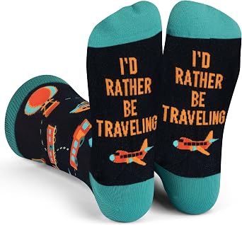 Lavley Travel and State Socks - Fun state-themed gifts for travelers and road trippers - Novelty socks for men and women