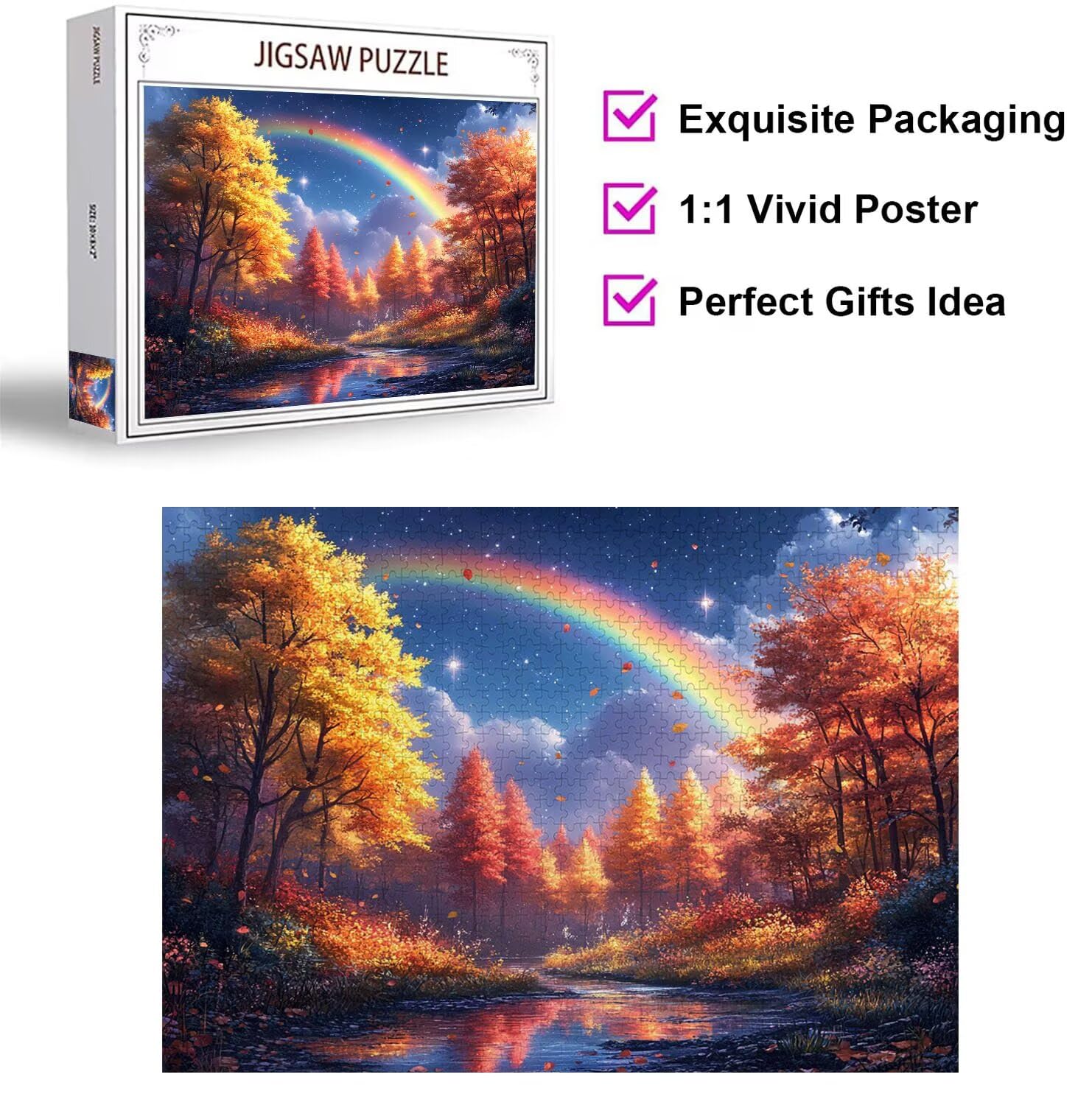 Puzzle 6000 Pezzi Arcobaleno Puzzle Classici per Gioco Familiare, n-14 | Impossibile Puzzles, Intrattenimento Creativo, Rilassamento Intelligence, Regalo per Amore e Amico, Decorazioni Casa, Foreste