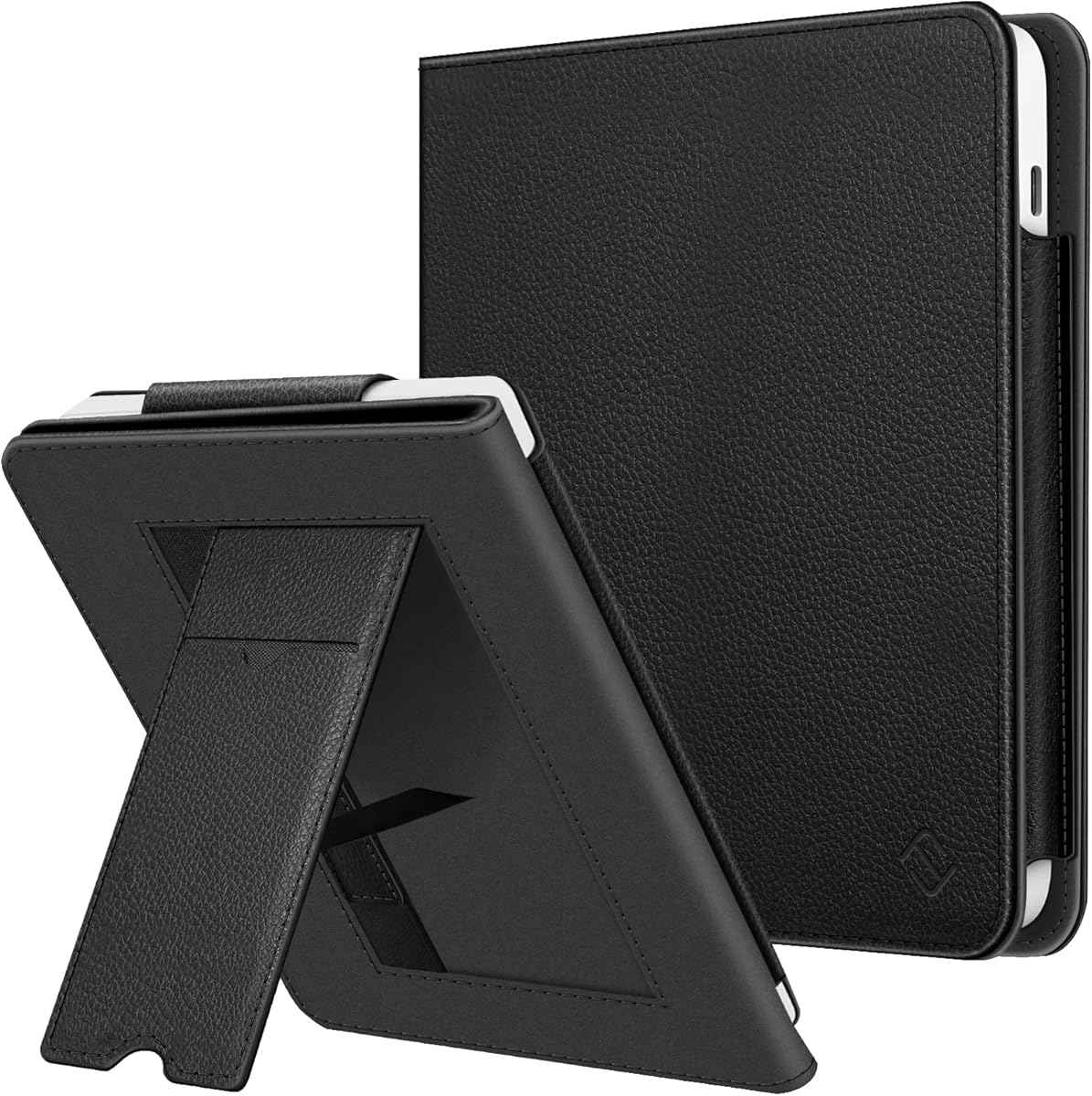 Fintie Stand Case for 7" Kobo Libra Colour (2024) / Kobo Libra 2 (2021) eReader - Premium PU Leather Stand Cover Auto Sleep/Wake with Card Slot and Hand Strap, Black