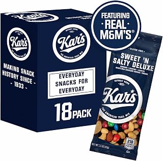 Kar’s Nuts Sweet ‘N Salty Deluxe Trail Mix, 1.5 oz – Grab & Go Bags, Individual Snack Packs (Pack of 18), Gluten-Free Trail Mix Snack