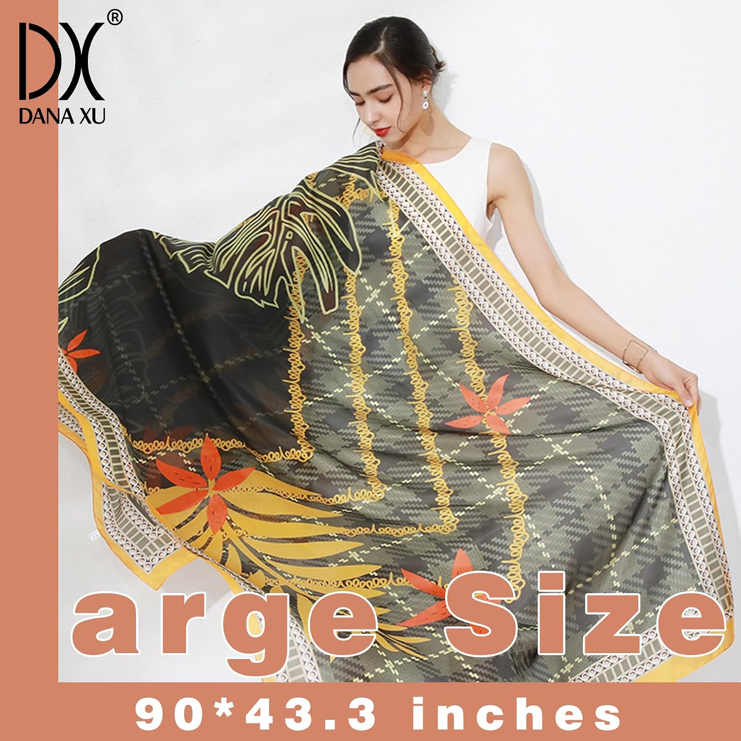 DANA XU 100% Mulberry Silk Shawl Wrap for Women Evening Dress image 3