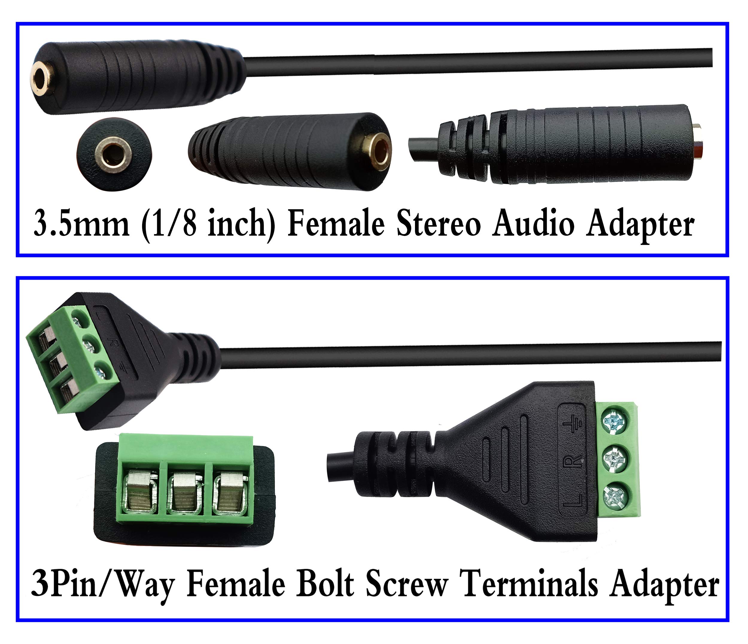 Cavo Connettore A Morsettiera A Vite 3,5 Mm TS Mono Maschio A 2 - Foto 6