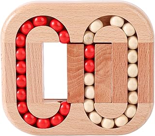 Rotating Magic Bean Puzzle, Rotating Magic Bean Fingertip Wood Cube Spinner Fidget Toys Wooden Fun Spinning Brain Teaser for Kids Adults