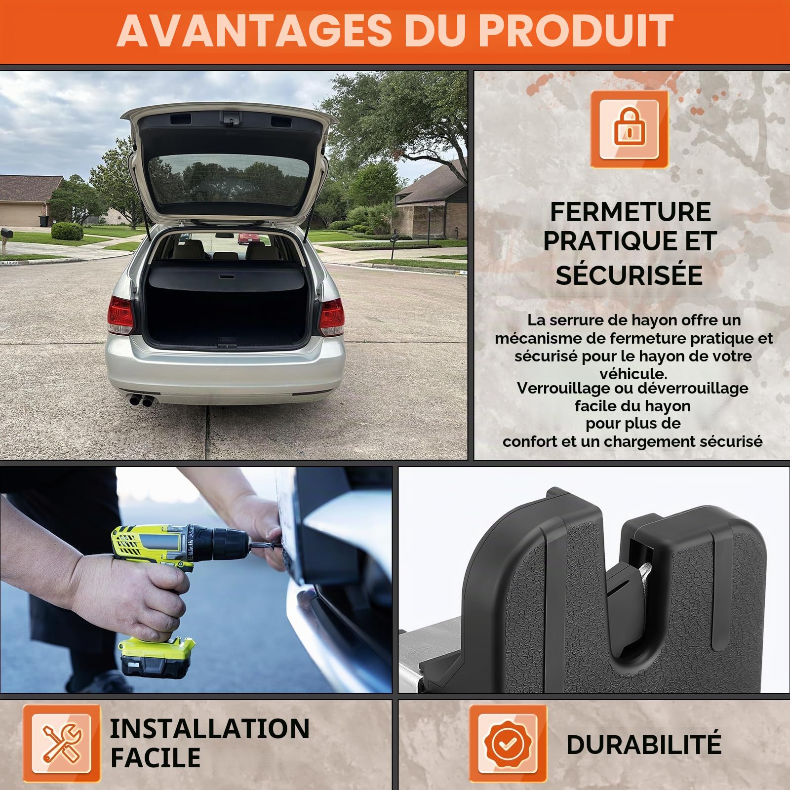 Serrure de hayon pour VW Golf 5 6 GTI Passat New Polo Tiguan Seat Leon Altea Ibiza Skoda 6RD827505A 5ND827505 5KD827505 5KD827505