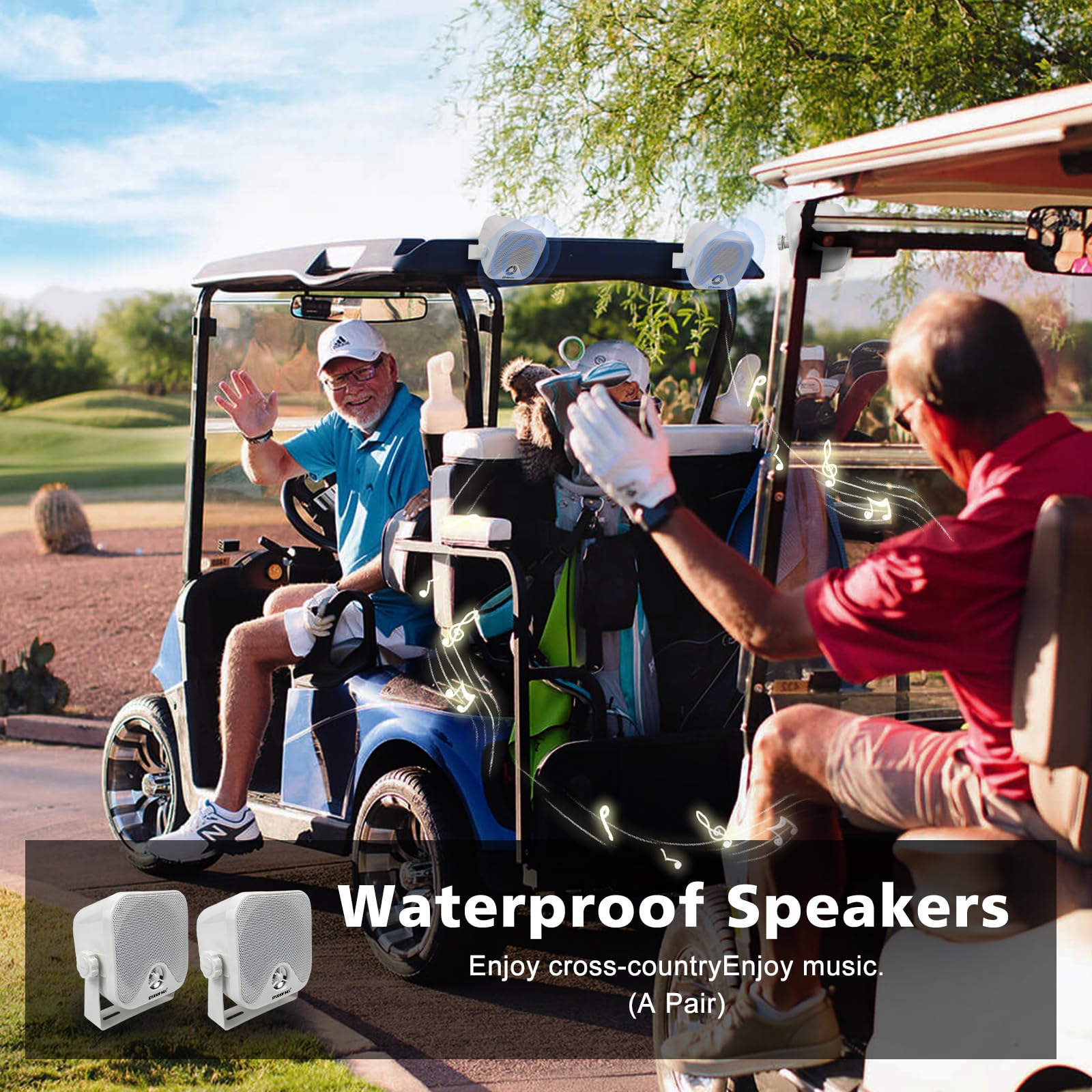 STUDIOFINIX Marine Bluetooth Lautsprecher 4 Zoll - Wasserdicht 120W