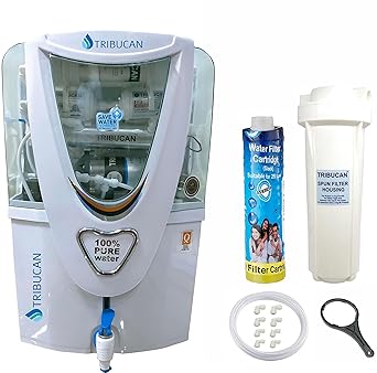 Tribucan RO Water Purifier with UV+ UF+ TDS Control & Mineral Guard Technology Premium Filter for Home for Kitchen (Made in India) 12 Liter