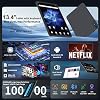 Tableta de 13 pulgadas con teclado, Android 16 con Gemini AI (funda negra) | 32GB+256GB+2TB expandible, PC tableta con 8 núcleos, 10000mAh, pantalla 120Hz 1920x1200, GPS, tableta grande 2 en 1 con mouse y lápiz 5