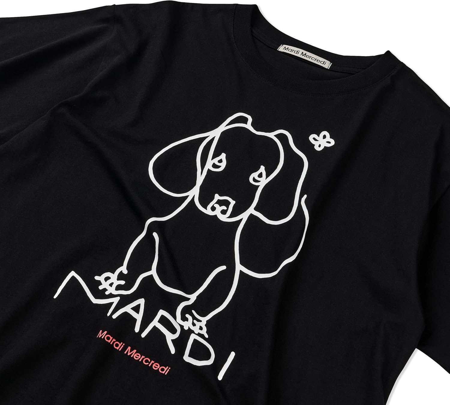 Tshirt DDANJI CH.02 – 100% Cotton, Regular Fit, Minimal Dachshund Character, Clean Line Drawing - Image 3