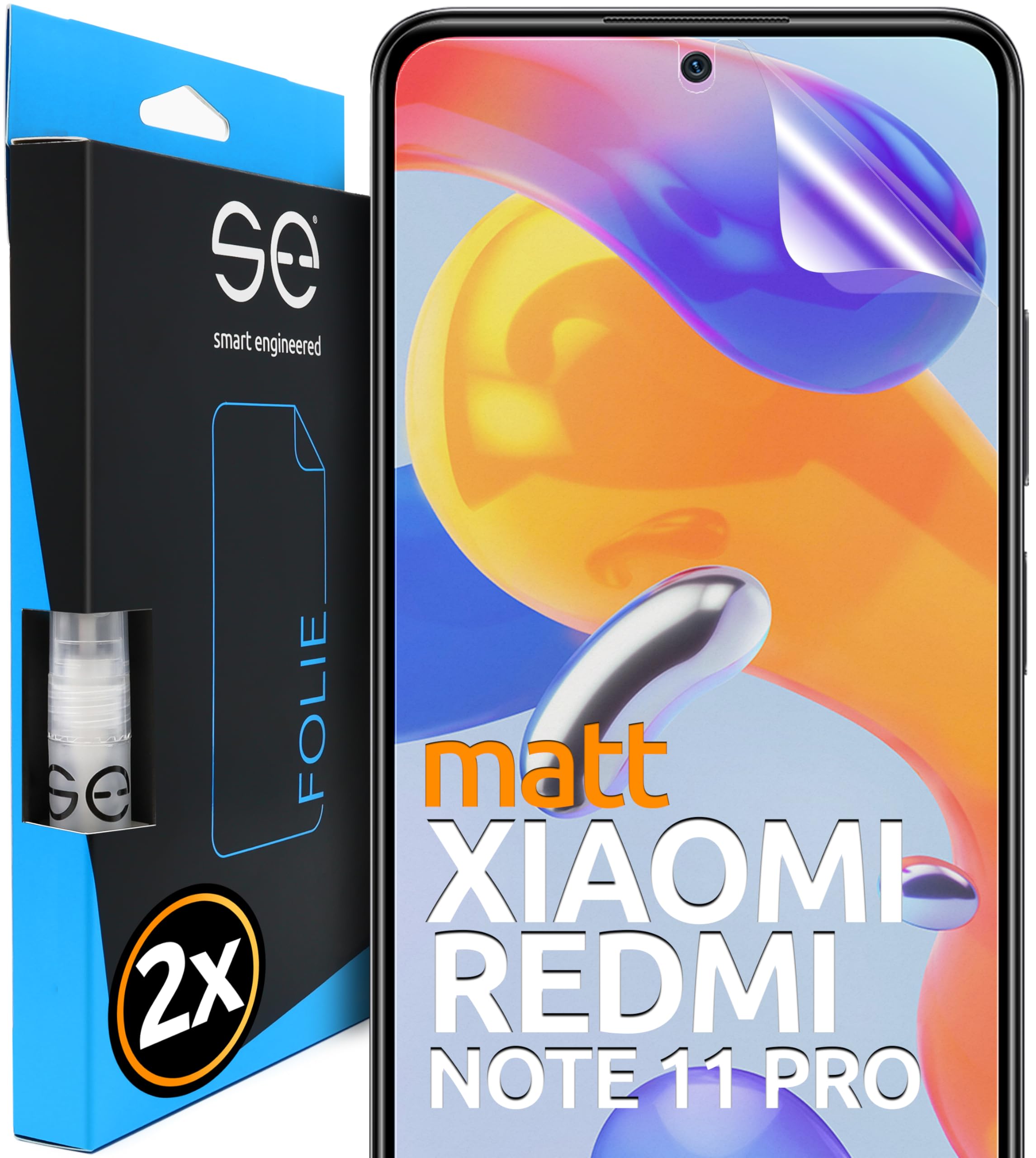 2x Displayschutzfolie Entspiegelt Für Xiaomi Redmi Note 10 Pro – Blasenfrei, Kratzfest, Aus Deutschland