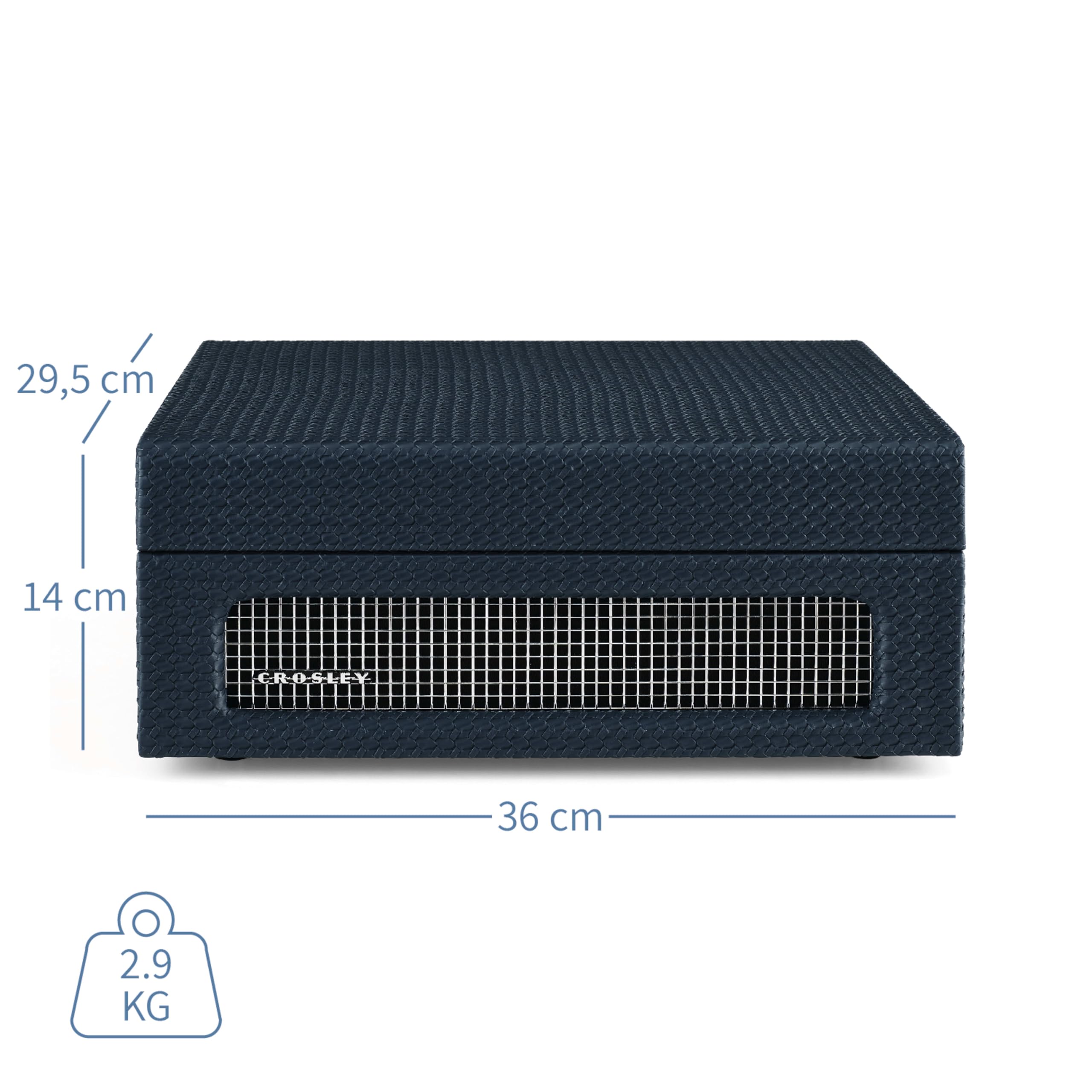 Crosley Voyager Tourne-Disque Portable Bluetooth, Lecteur de Disque Vinyle à 3 Vitesses, Platine Vinyle, Haut-parleurs Stéréo Intégrés, Récepteur Bluetooth, Entrée