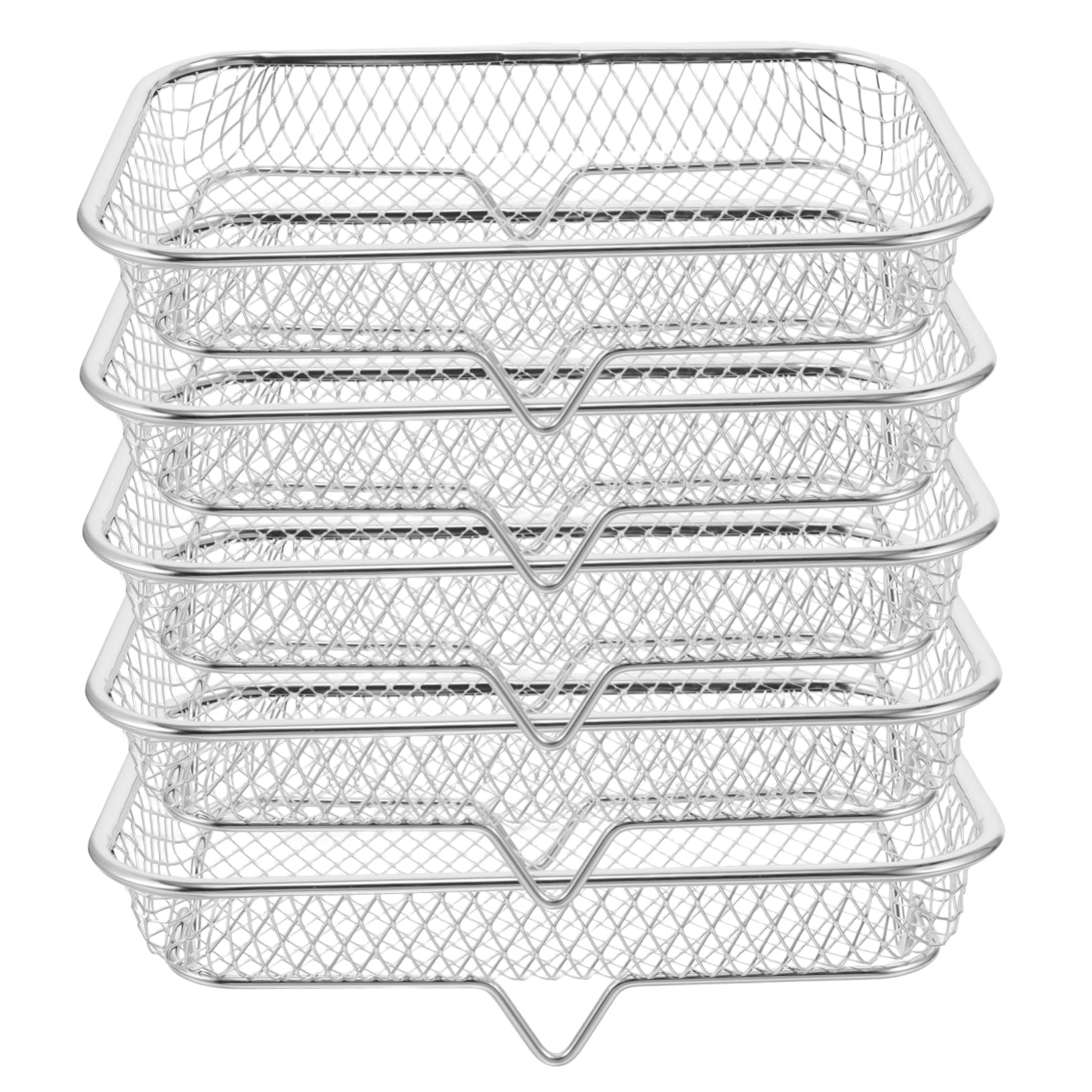 Cabilock 5stücke Edelstahl-luftfritteusen-Gestell Ölabtropfgestell Für Luftfritteusen Küchen-grillgestell Aus Edelstahl