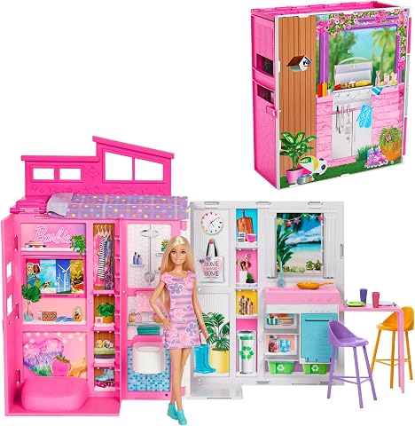 Barbie®'nin Yeni Portatif Evi 2024 (Bebek Dahil)