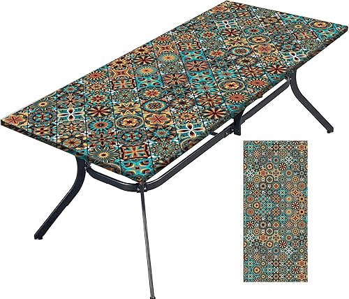 Aihonmin Mantel para mesa plegable, funda impermeable para mesa de pĂcnic, para mesas de 6 pies, borde elástico, cubierta de plástico para picnic, Aihonmin Mantel para mesa plegable, funda impermeable para mesa de pĂcnic, para mesas de 6 pies, borde elástico, cubierta de plástico para picnic,