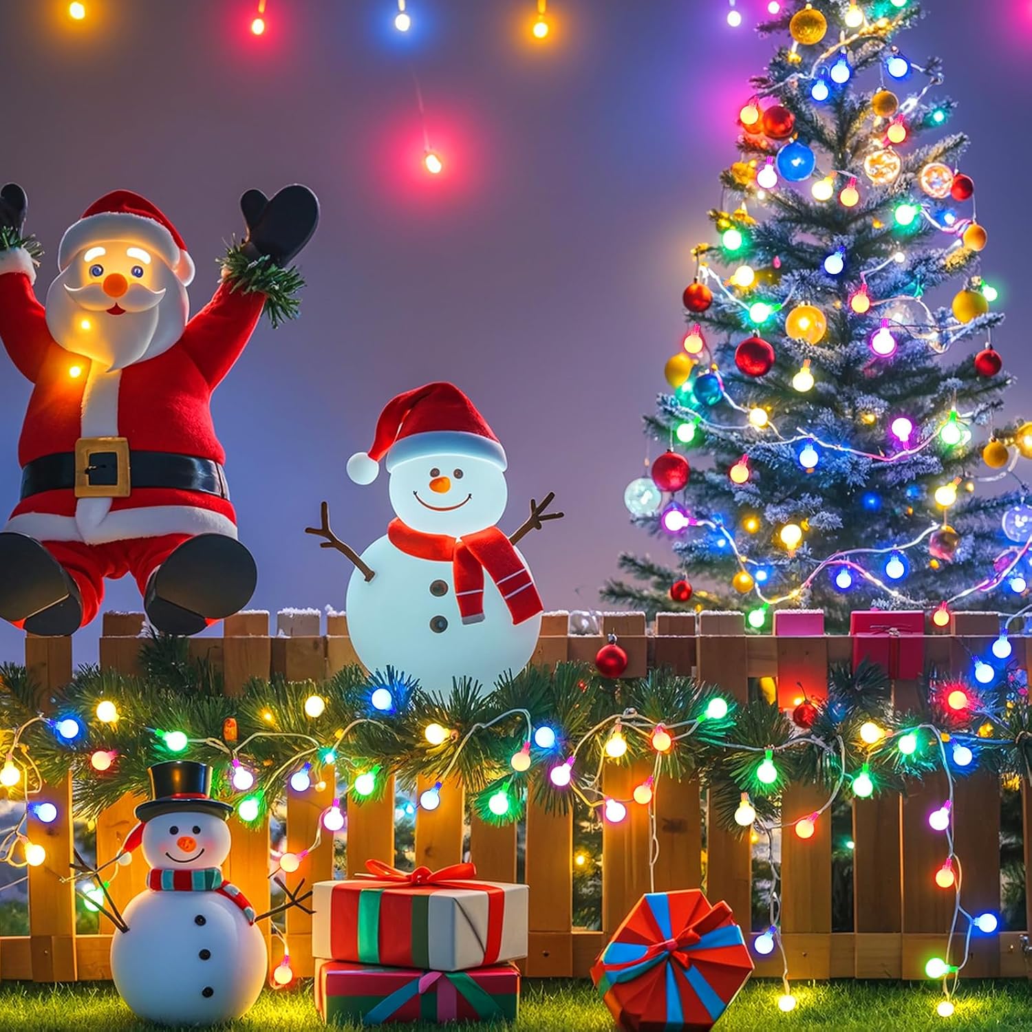 LED Fairy Lights Plug in String Lights with Remote 38ft 100Led 8 Mode Timer Dimmable USB Multicolor Christmas Lights for Bedroom Dorm Indoor Outdoor Camping Party Wedding Xmas Tree Decor, Multicolor image 2