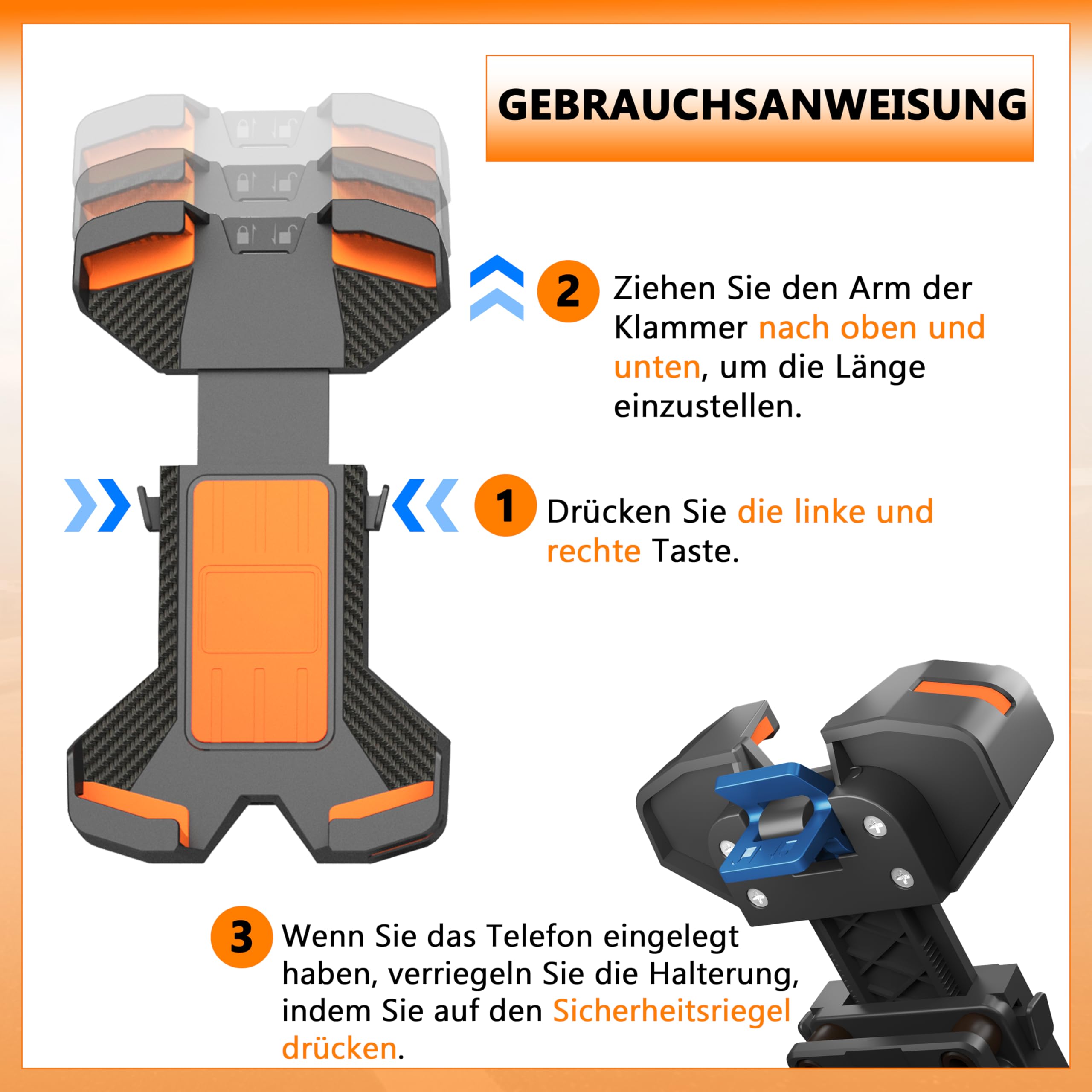 handyhalterung fahrrad vibration MOPUEA Handy-Halterung Wasserdichte Handyhalterung für Fahrrad und  Motorrad, Fahrradhalterung, (bis 6,7 Zoll, Schnellverschluss, 1-tlg.,  Fahrrad-Handyhalterung, IP67 wasserdicht, 360° drehbar für Smartphones) main image 0