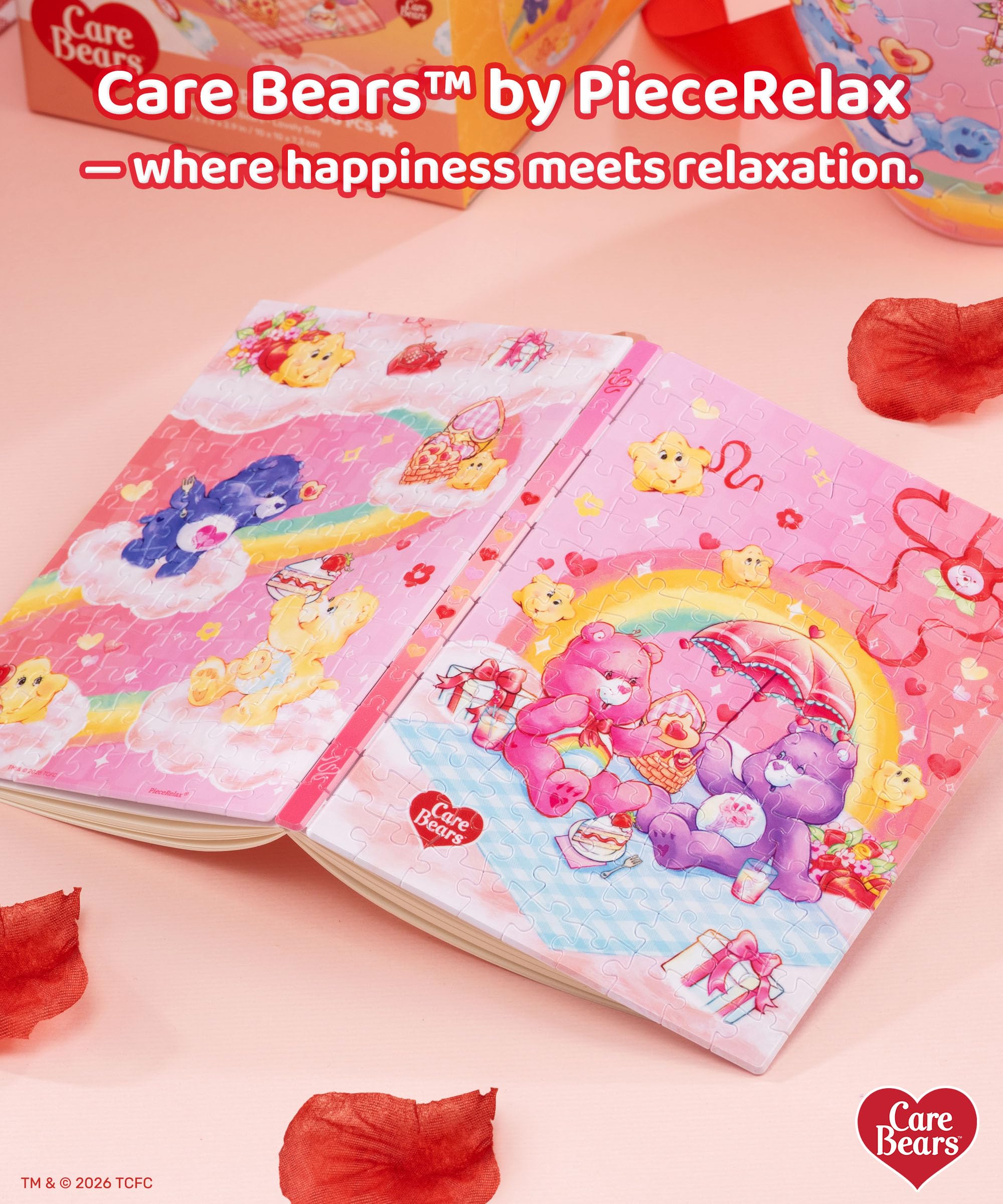 Care Bears X PieceRelax – Puzzles A6 pour adultes – Belle journée – Cadeau unique et décoration d'intérieur avec puzzle en plastique pour carnet [YB1049]