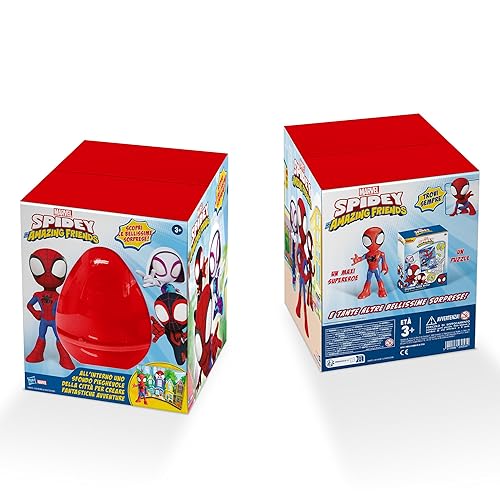 Immagine del prodotto Hasbro Sorpresovo Spidey e i Suoi Fantastici Amici 2024 - Uovo con sorprese, Include Personaggi e Sfondo Pieghevole a Tema Spidey, dai 3 Anni in su