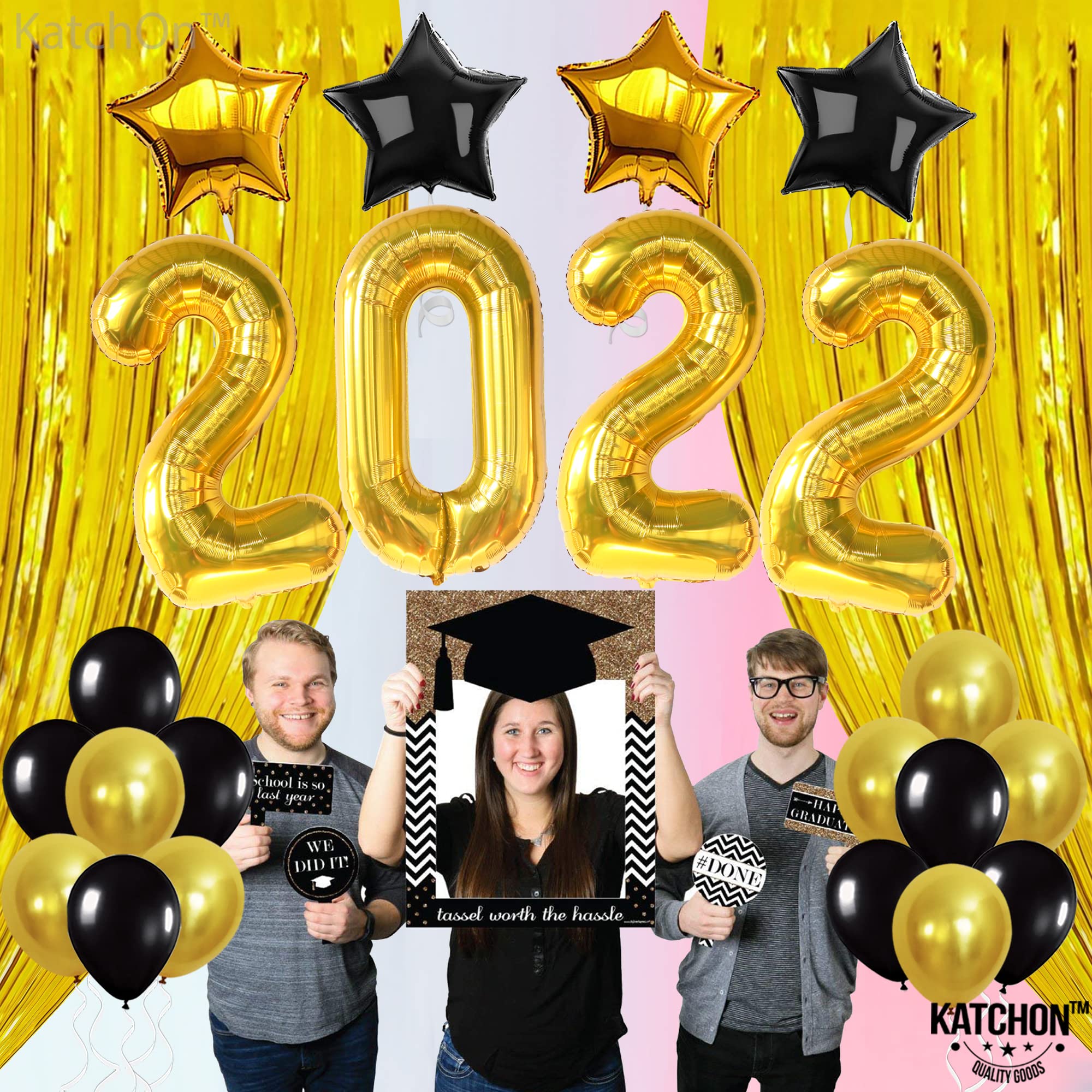 Buy Black and Gold Graduation Party Decorations 2022 Gold 2022