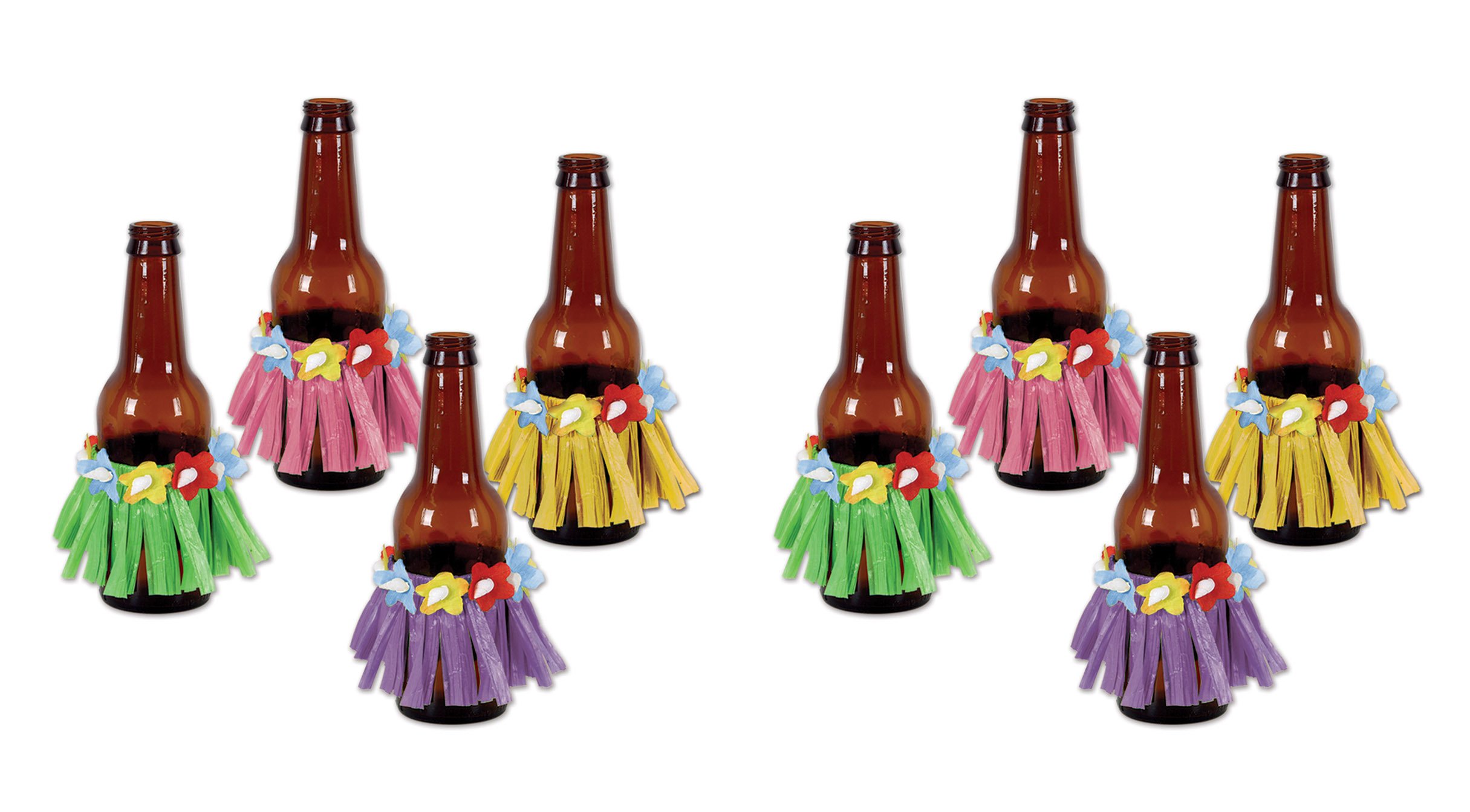 Beistle S50044AZ2 Drink Hula Skirts, Plastic, Multicolor