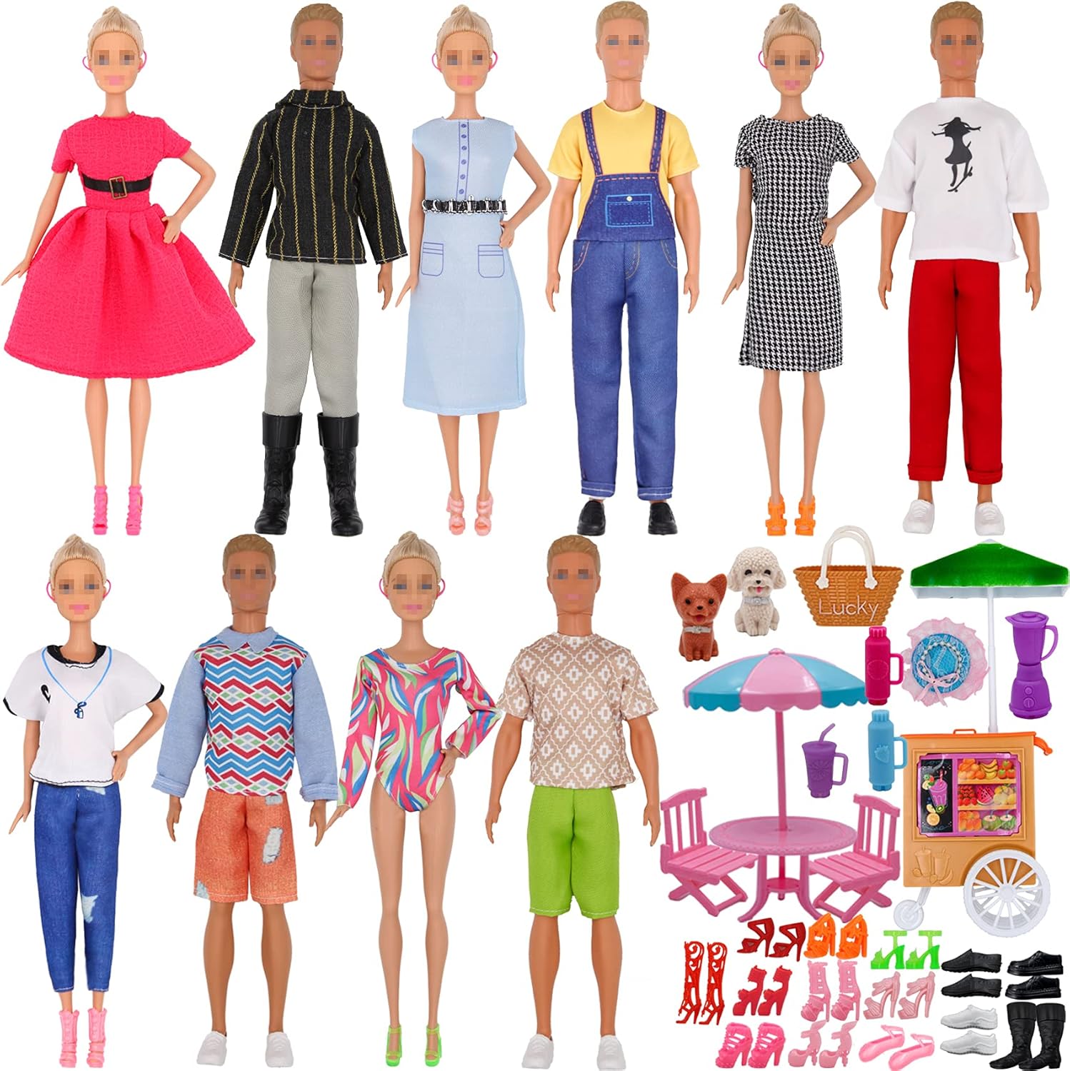 ZTWEDEN 55Pcs Doll Clothes and Accessories for 12 Inch Boy