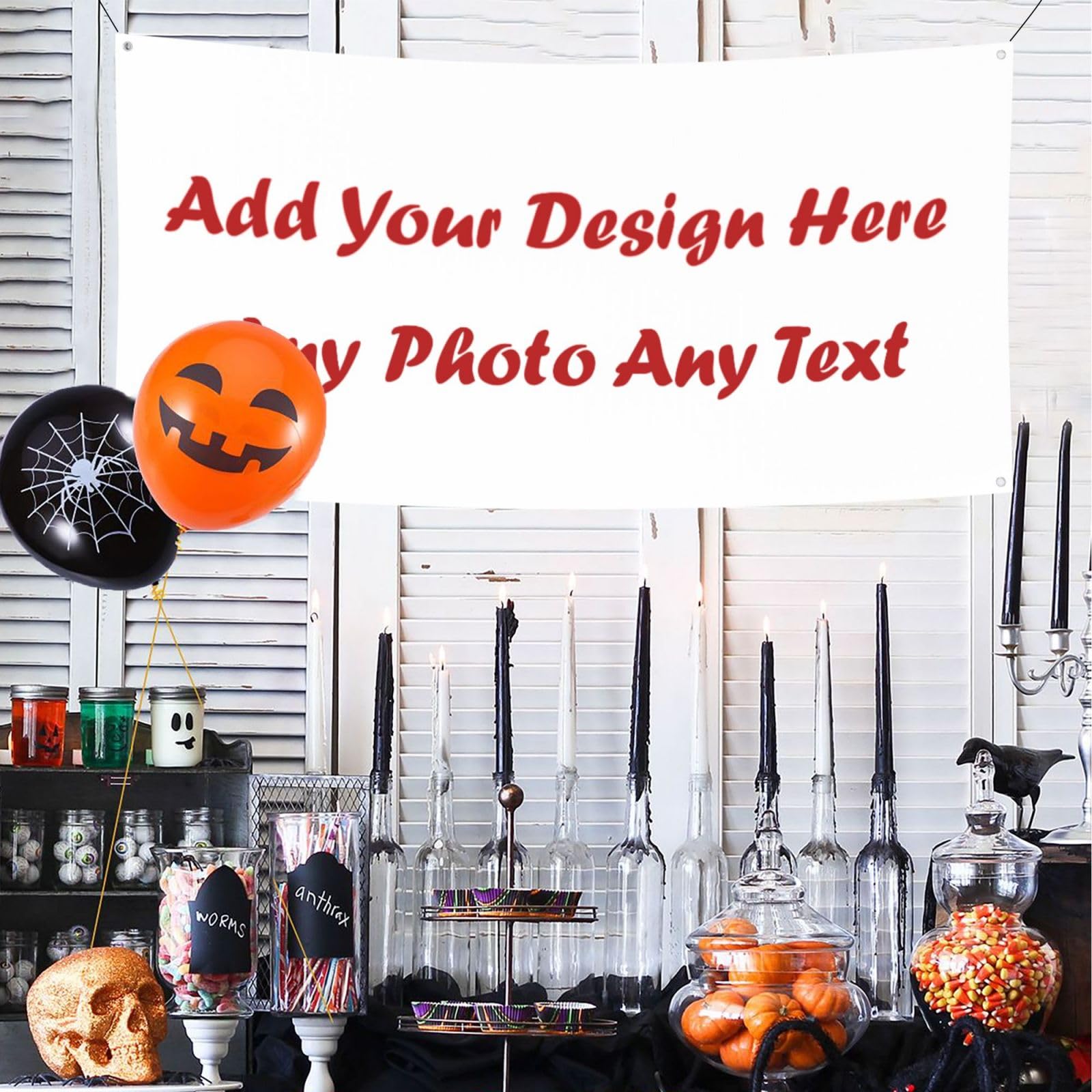 Nsipan Custom Banners and Signs Customize Outdoor with Photo Text Custom Party Banners, Design Your Own Banner Personalized Banner for Business
