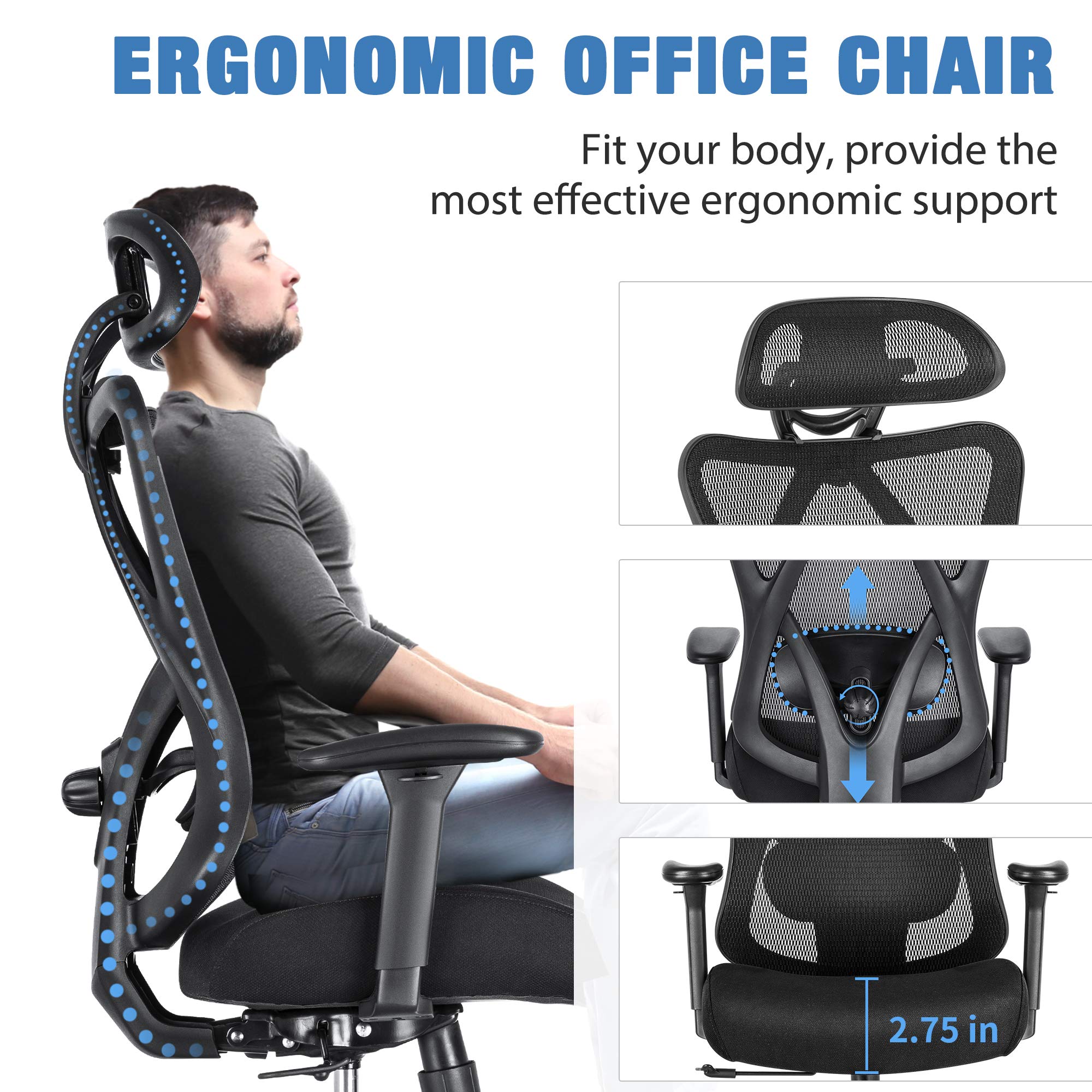 sunnow ergonomic office chair