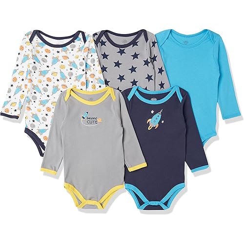 Luvable Friends unisex-baby Cotton Long-sleeve Bodysuits