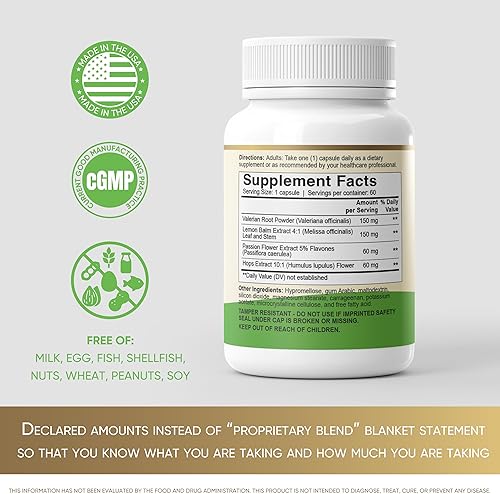 Miniatura 6 de MigReLax - Suplementos de alivio de la migraña formulados por médicos, apoyo para dormir y relajación con valeriana, bálsamo de limón, flor de la