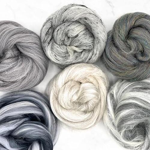 Miniatura 5 de Colección Zen Blend  Lujosas mezclas de merino, seda, bambú y viscosa  Mezcla de fibra base para manualidades para hilado, fieltro, tejido y tapiz
