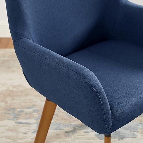 Miniatura 3 de Art Leon Sillas de comedor giratorias, juego de 2 sillas modernas de mediados de siglo, sillas tapizadas de tela de lino para cocina, comedor, silla