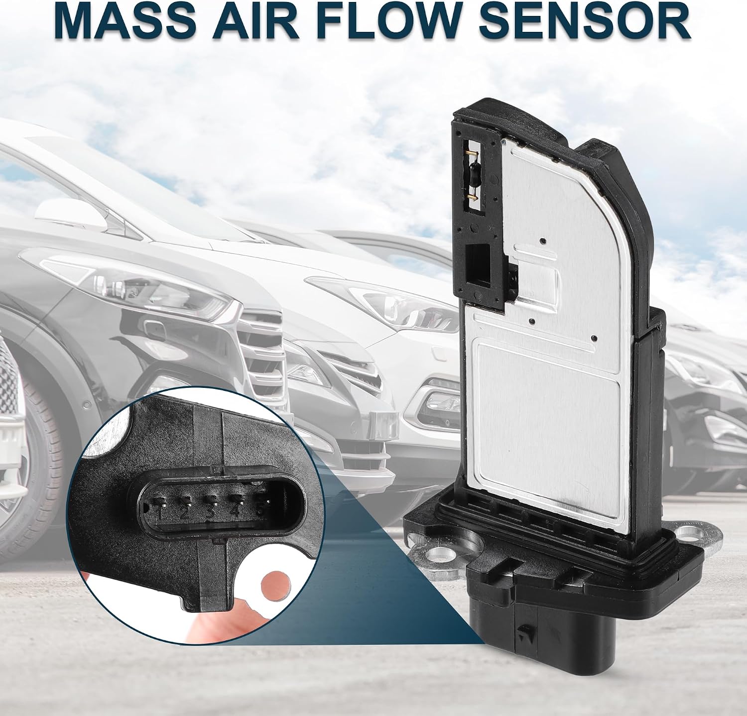 Mass Air Flow Sensor Meter Durable | MAF Sensor for Audi Q7 2009-2014 No.06J906461D 1 Pcs