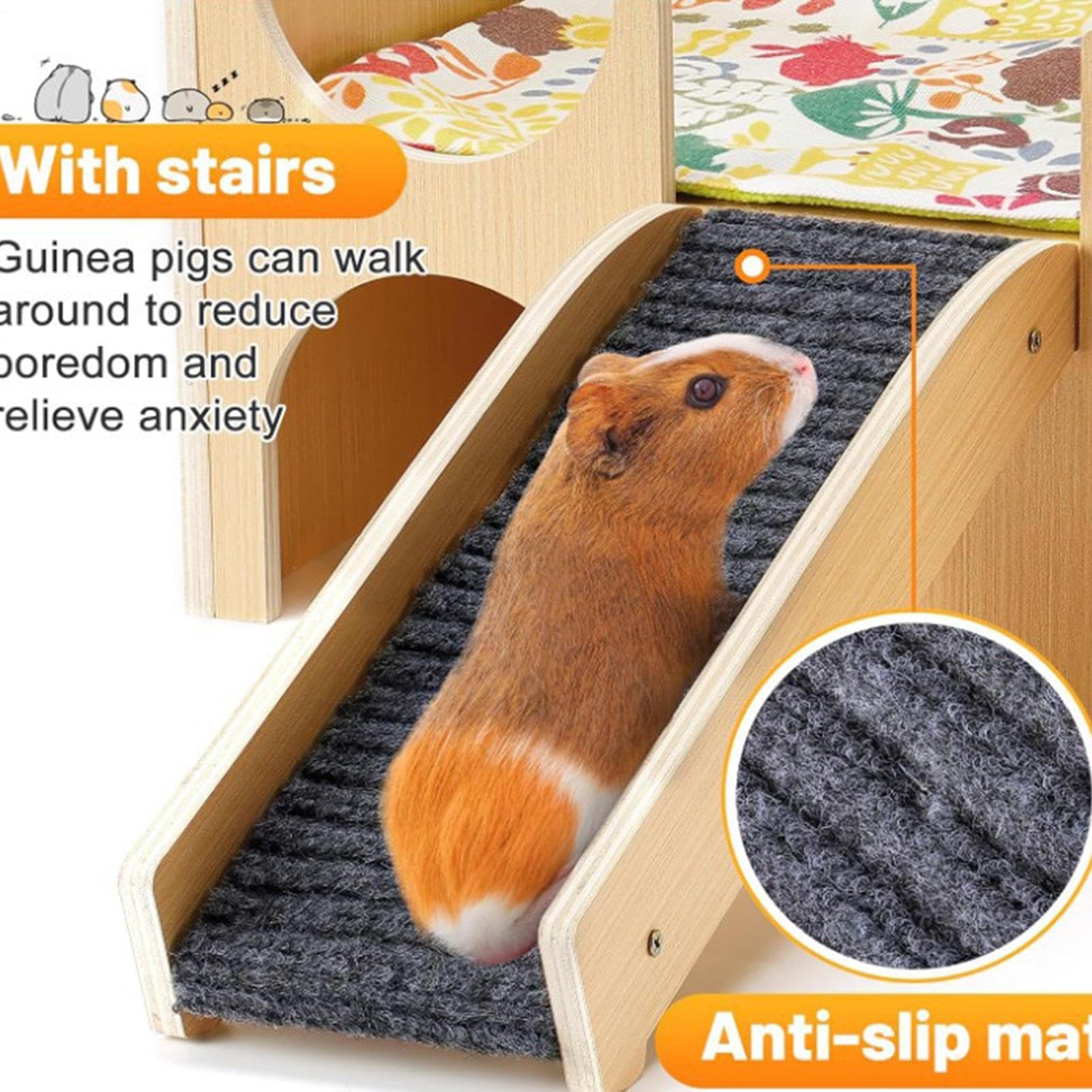 Domek dla chomika Drewniany dwupoziomowy z możliwością demontażu
