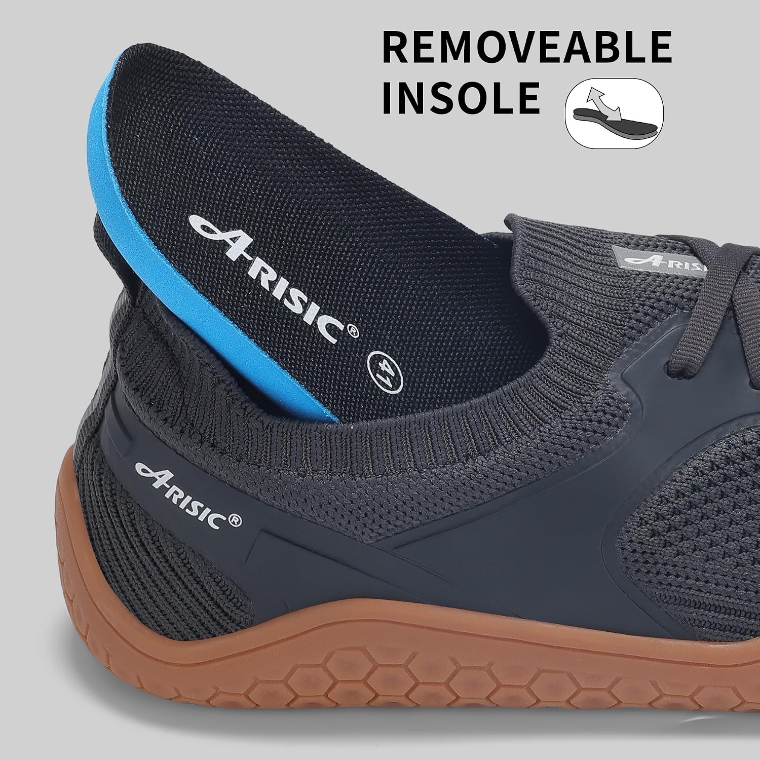 Men's Barefoot Shoes Minimalist Cross,Wide Men's Barefoot Zero Drop Sole Width Toe Box Walking Shoes Sneakers TPU Toe No-Sew Upper image 5