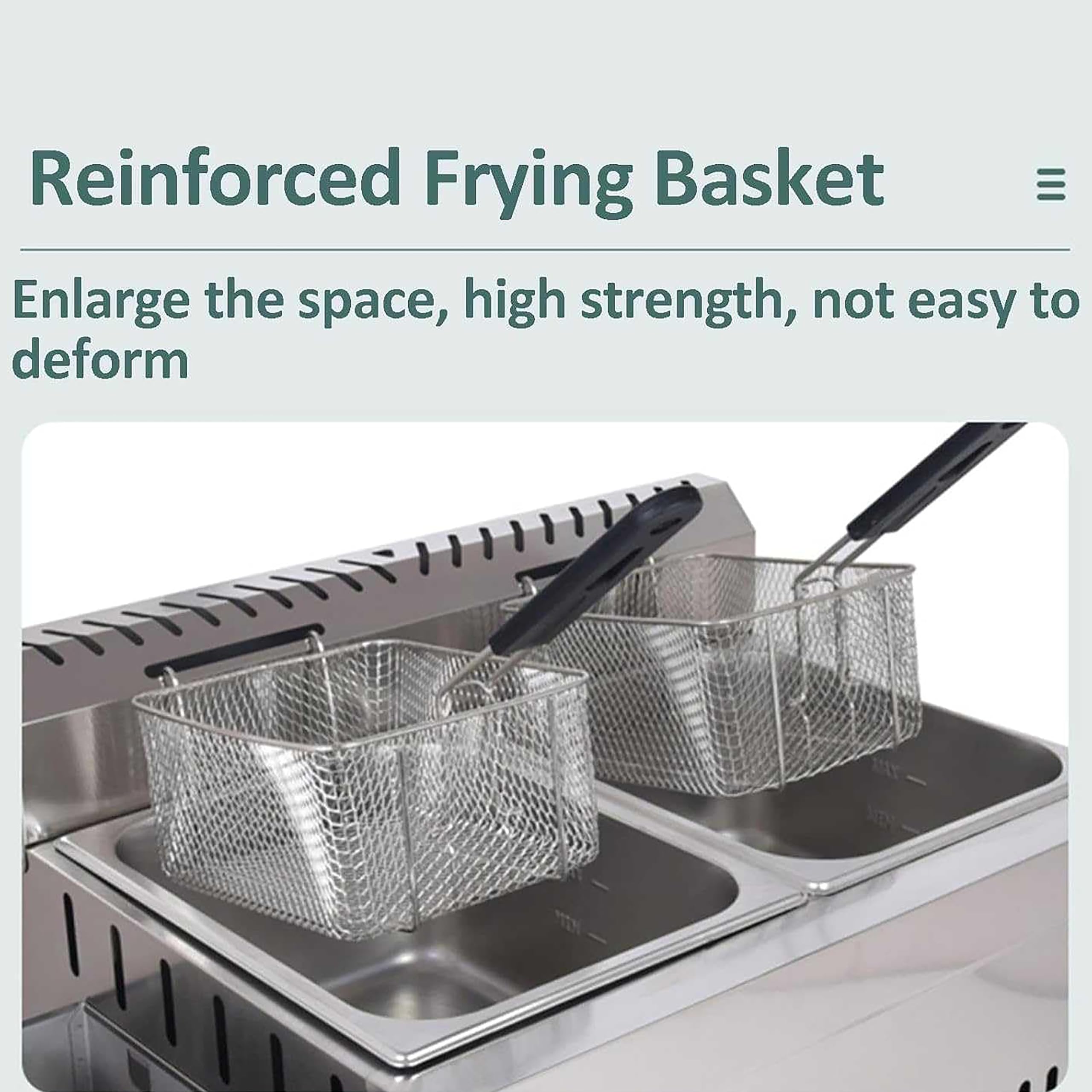 Freidora de Gas Comercial, de Doble Cilindro, de Acero Inoxidable Apto para Uso alimentario con Control de Temperatura, Adecuada Tanto para Cocina doméstica como Comercial.