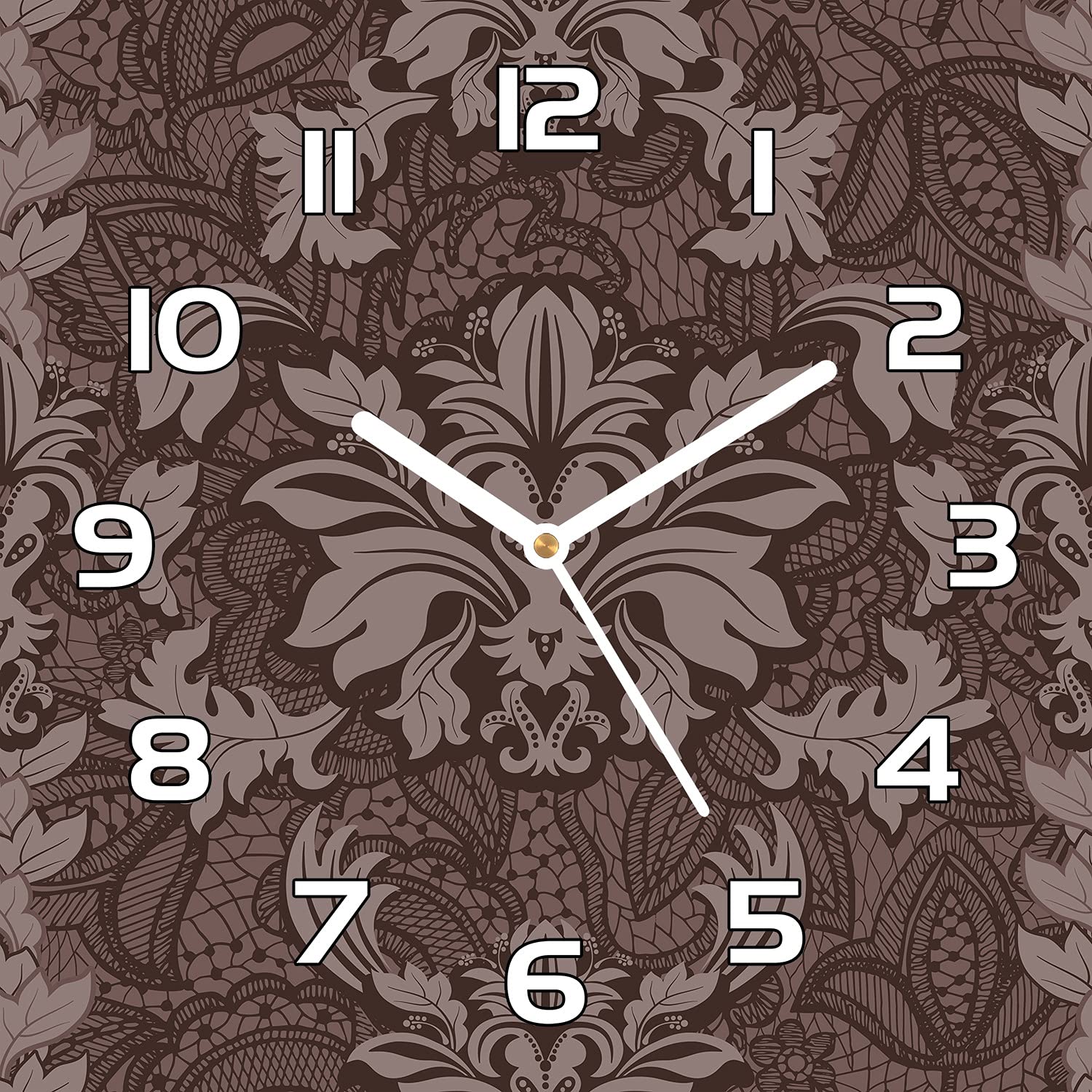 Horloge en verre avec aiguilles blanches pour une lecture claire