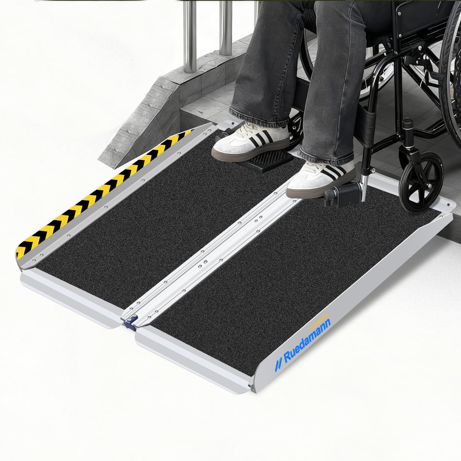 Amazon | Ruedamann 車椅子 スロープ 長さ61cm 幅77cm 耐荷重300kg
