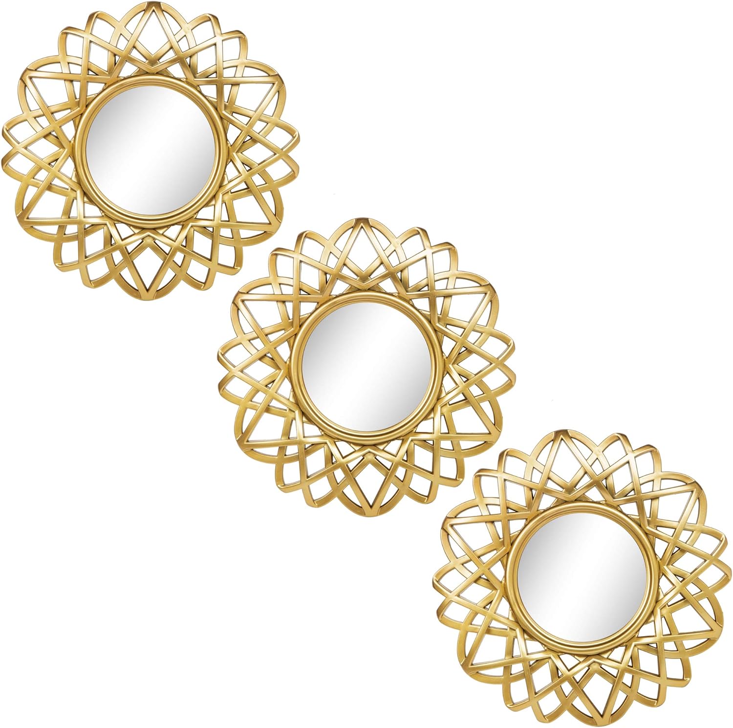 Small Round Mirrors for Wall Decor Set of 3 Great Home Accessories