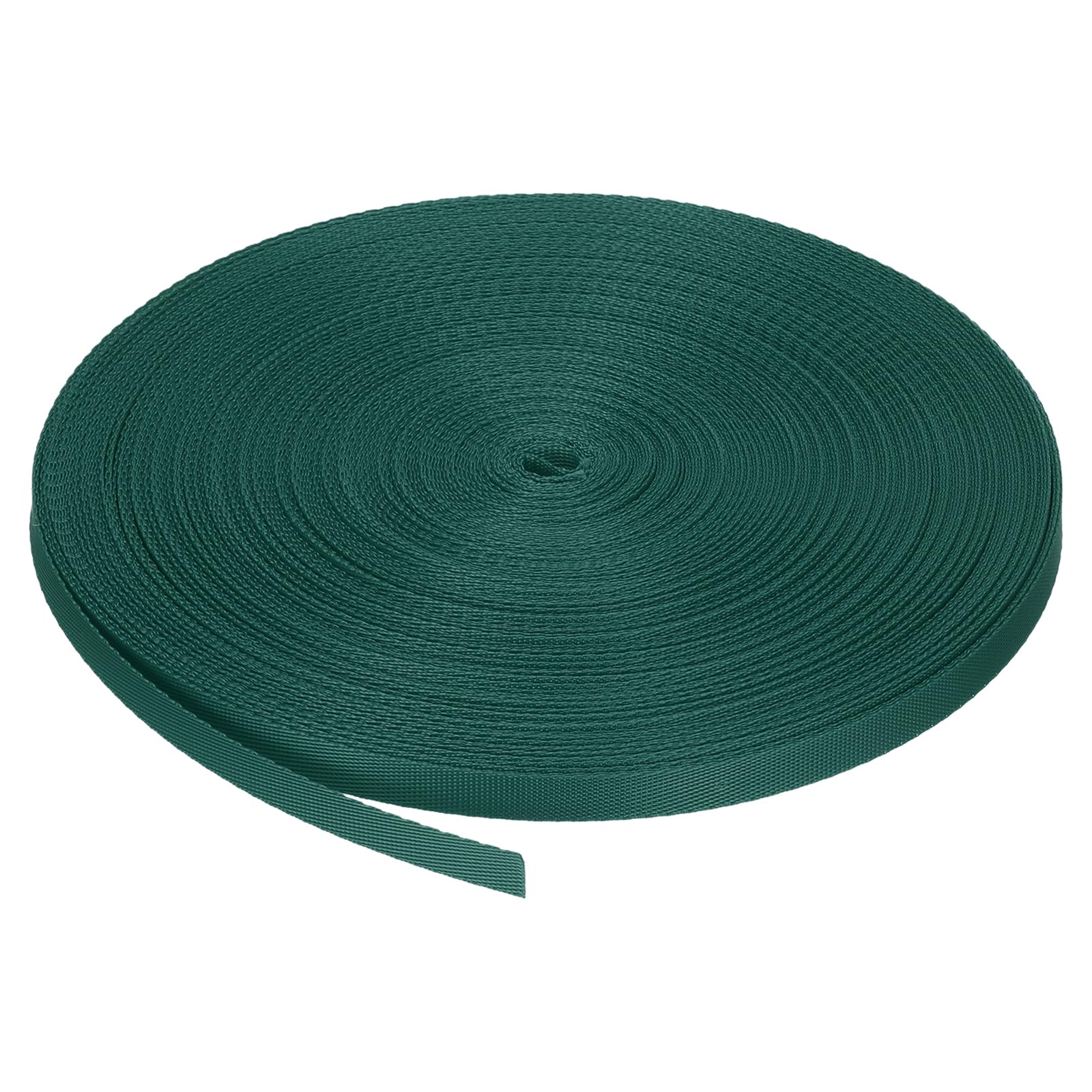 MECCANIXITY Nylon Webbing Strap Flat 3/8 Inch 50 Yards Forest Green for Outdoor DIY Gear Repair, Backpack, Luggage-Rack, Crafts