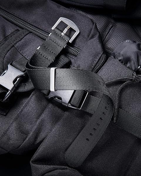 BINLUN Nylon Watch Band Thick G10 Premium Ballistic Nylon Multicolor Replacement Watch Straps with Silver/Black Stainless Steel Buckle for Men Women 18mm 20mm 22mm 24mm - 3