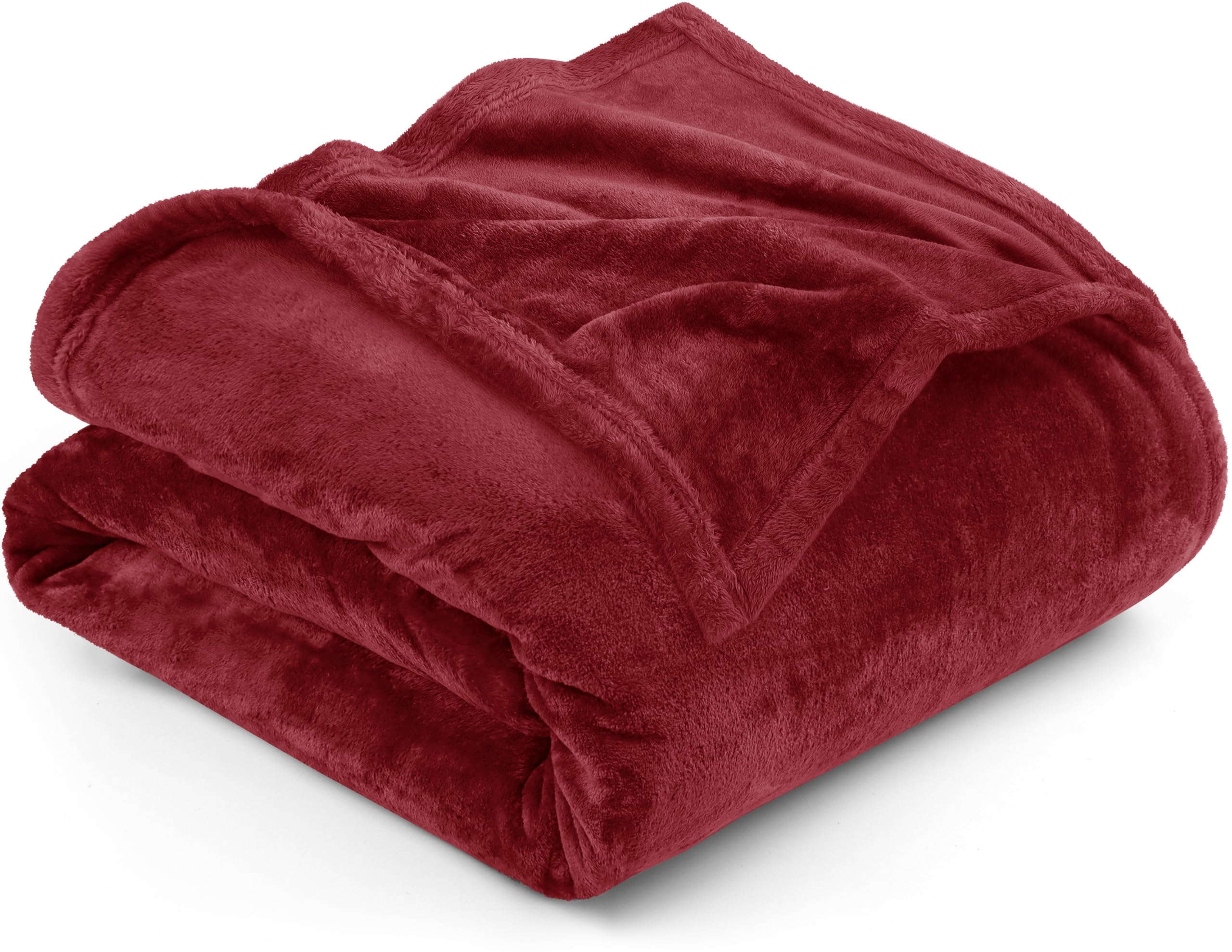 Utopia Bedding Soft Fleece Bed Blanket Twin Size Burgundy (60x80 Inch)