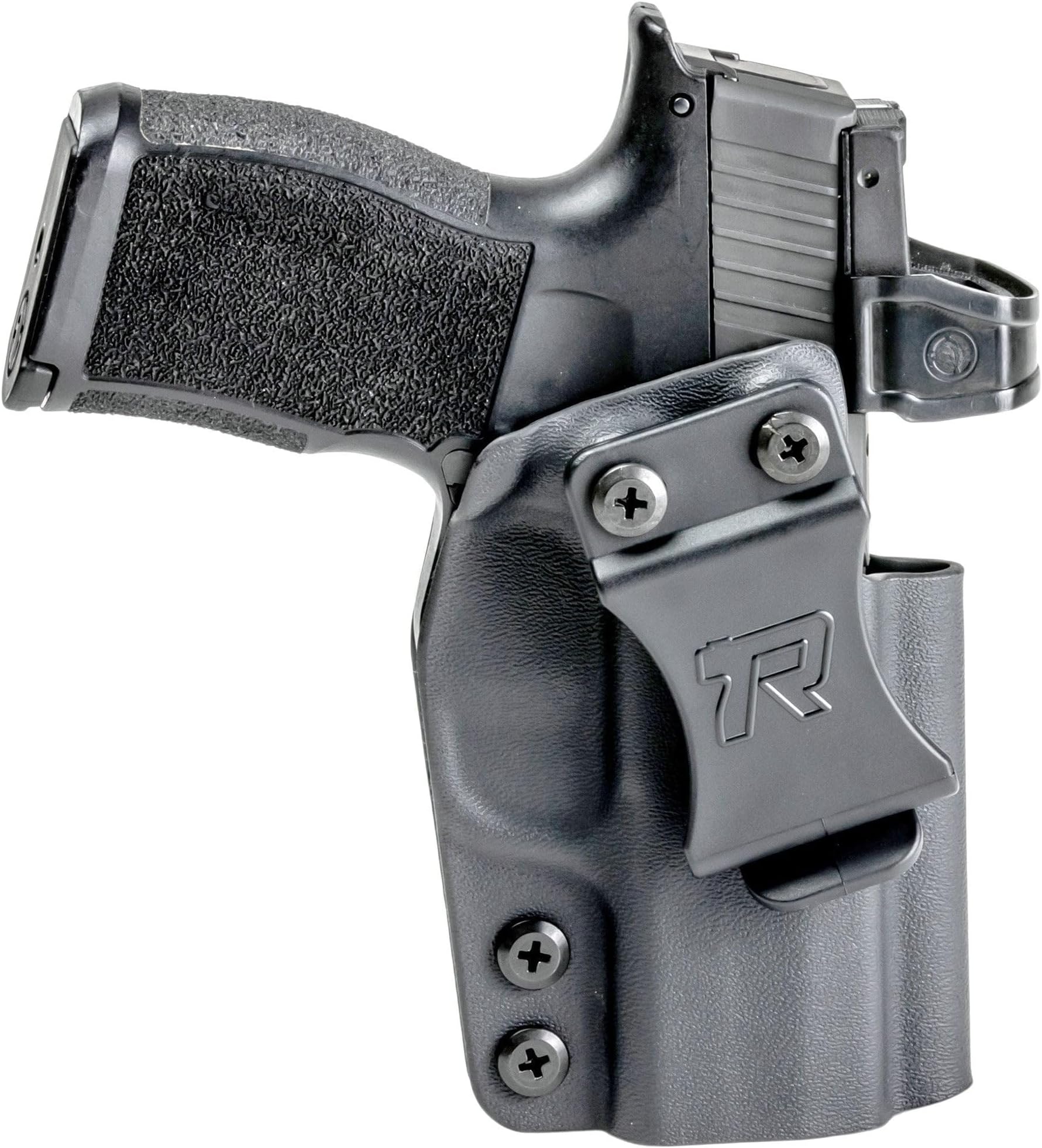 Rounded IWB Holster - Inside Waistband Concealed Carry, American Made, Concealment Express, Black Kydex, Optics Ready, Fits: